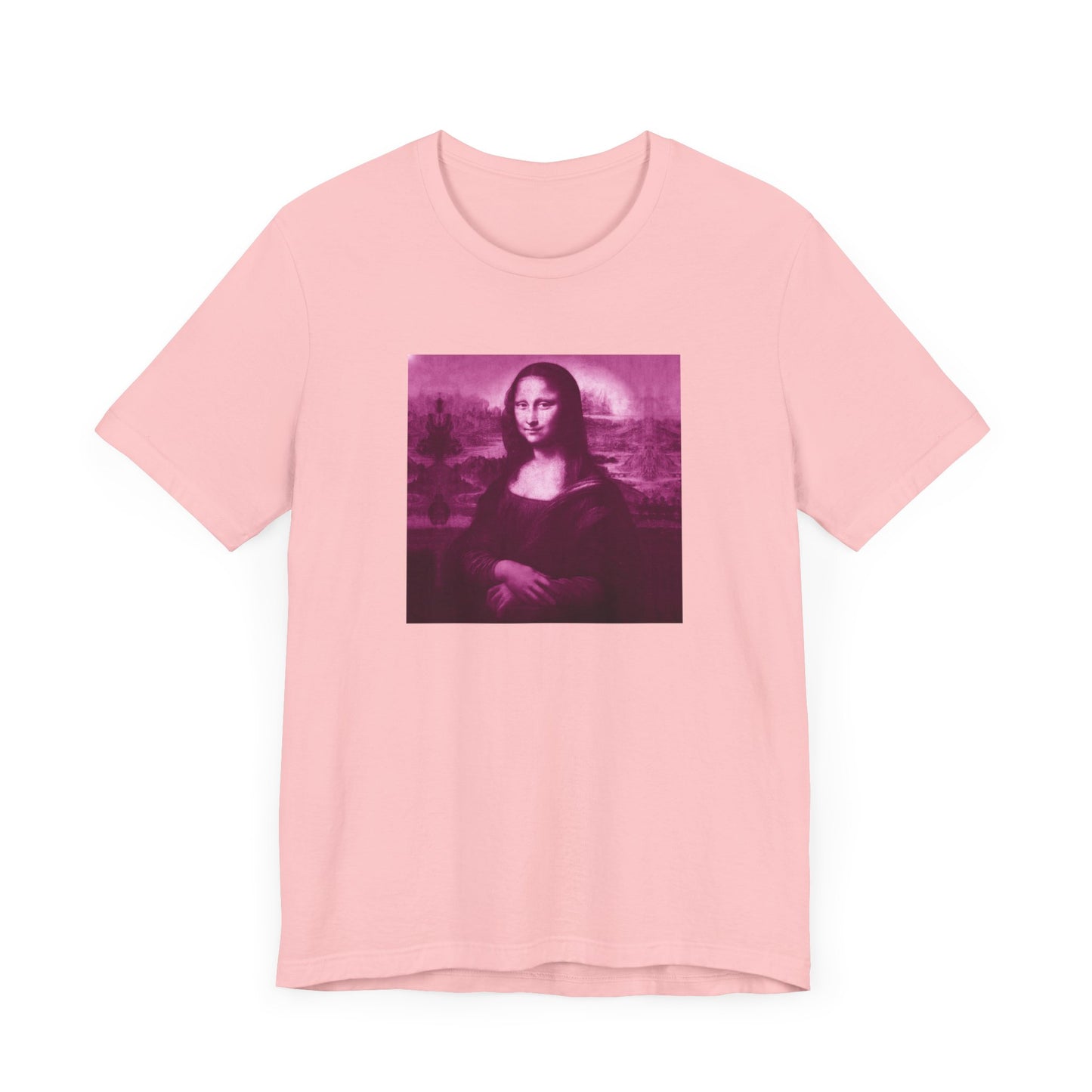 Pink Mona Lisa Unisex Jersey Short Sleeve Tee