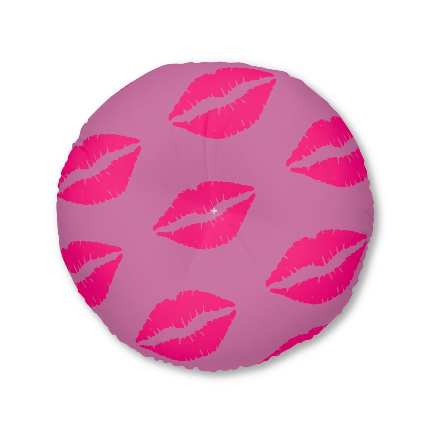 Tufted Floor Pillow | Round Floor Cushion - Pink Frog