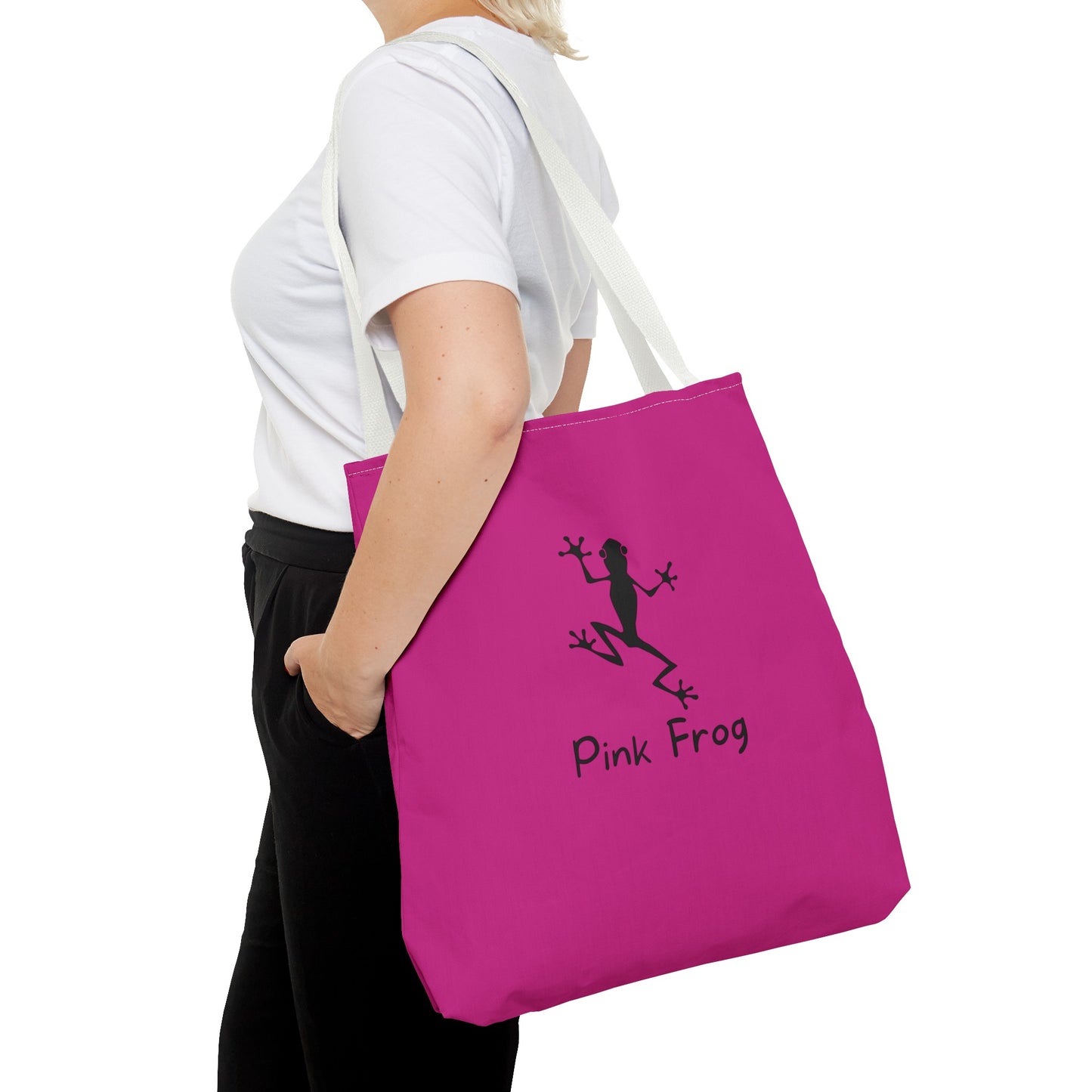 Pink Frog Tote Bag - Bags For Shopping