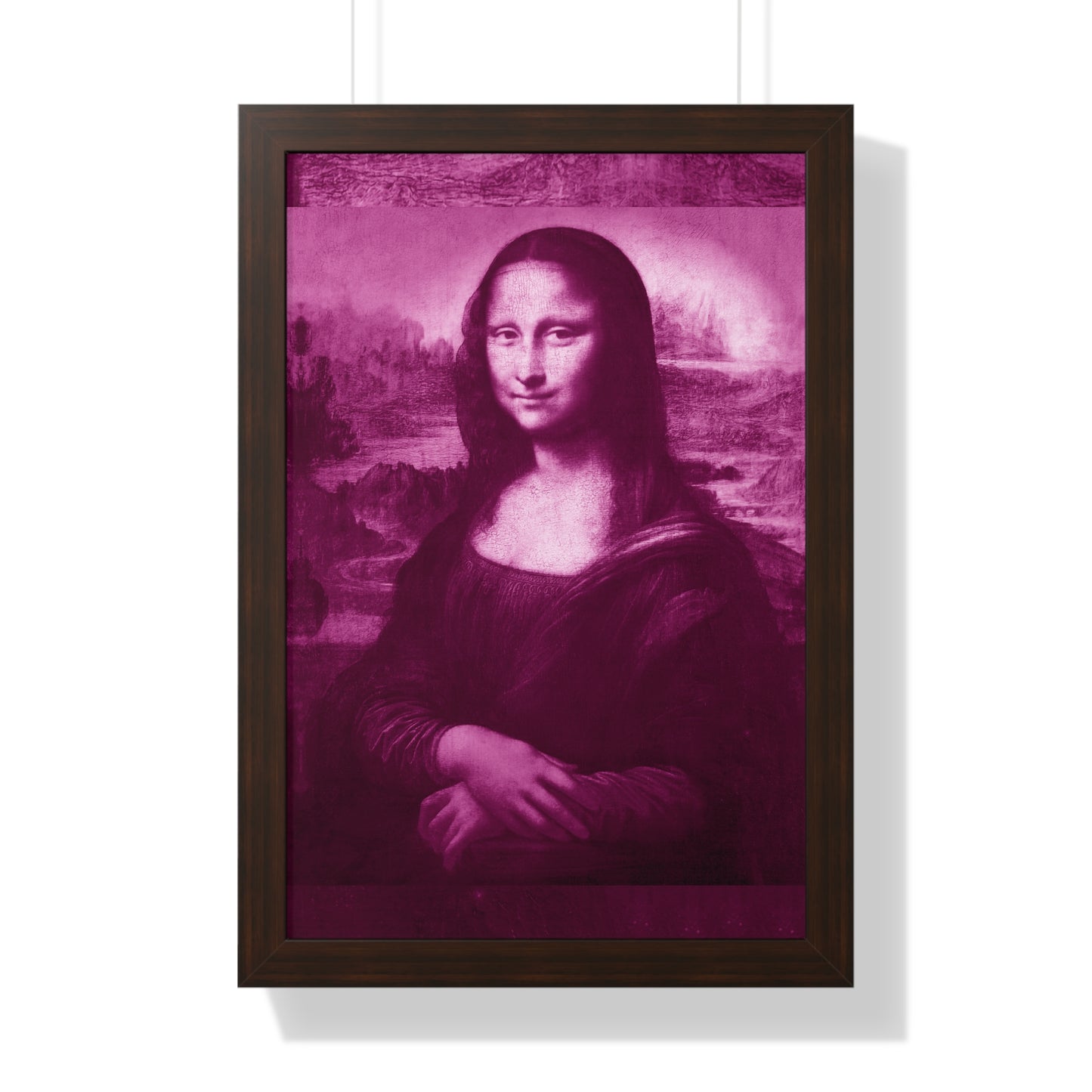 Pink Mona Lisa - Framed Vertical Poster