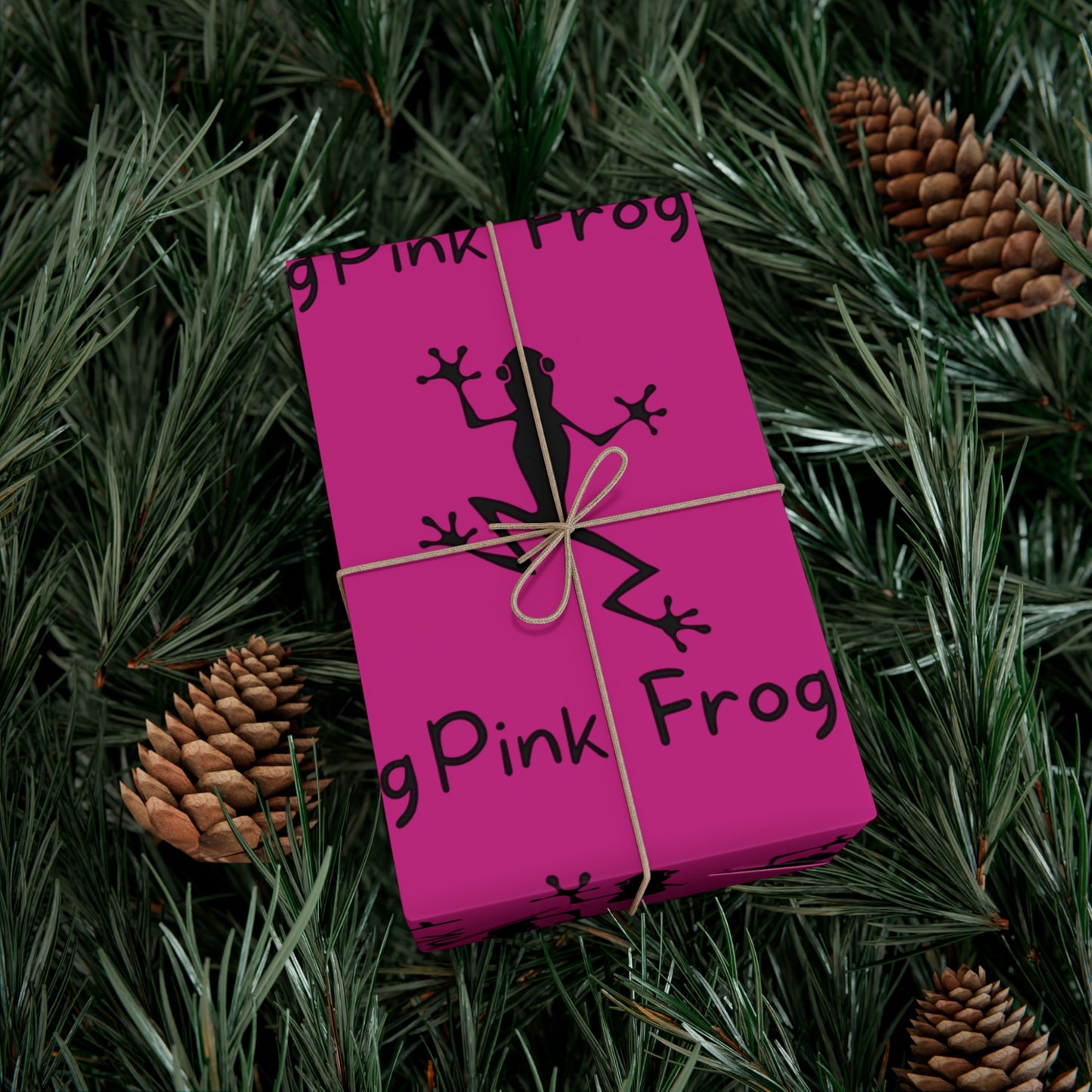 Gift Wrap Papers - Pink Frog