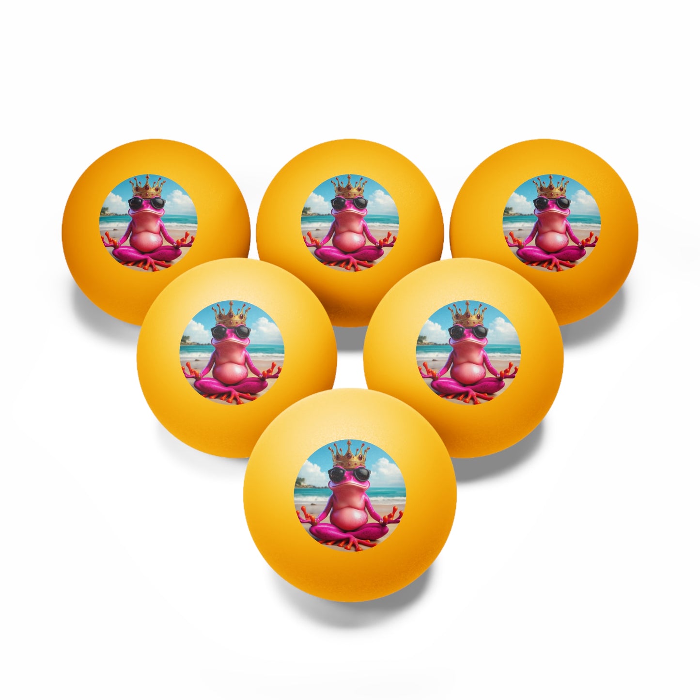 Ping Pong Balls | (6 pcs) - Pink Frog