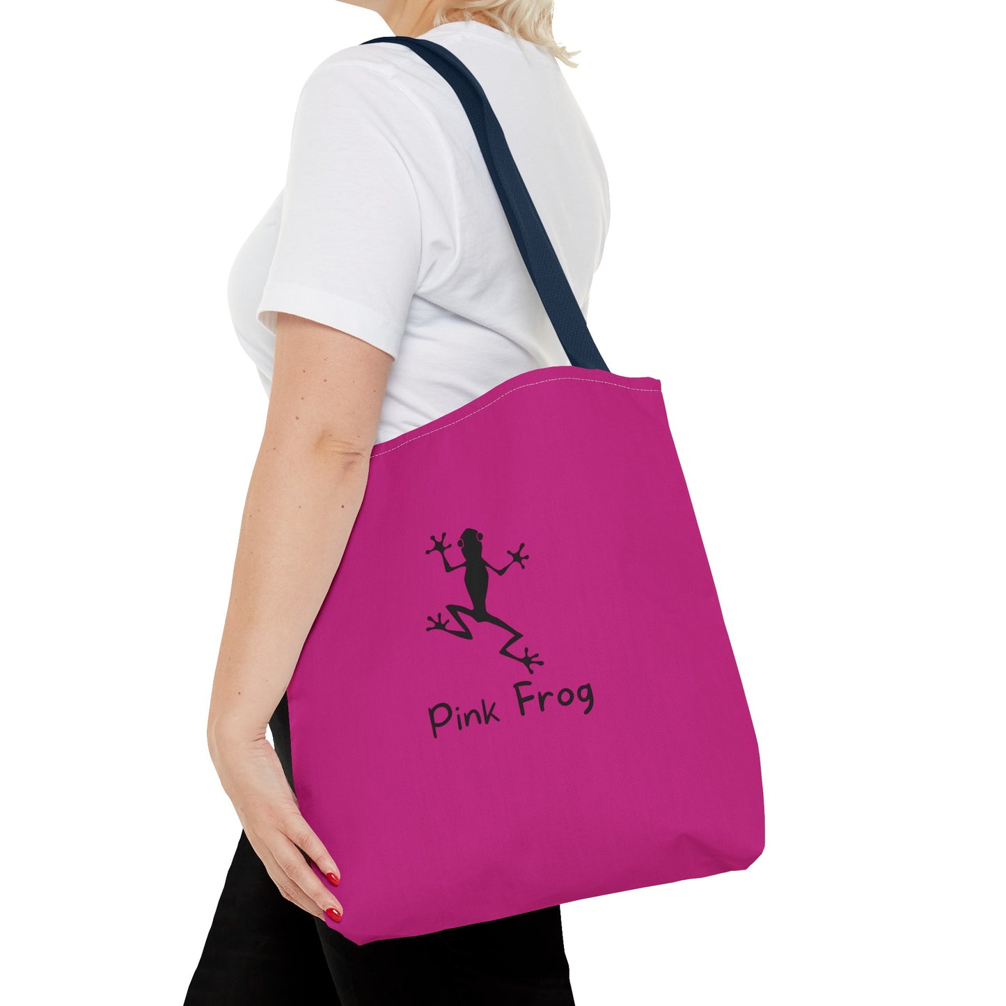 Pink Frog Tote Bag - Bags For Shopping