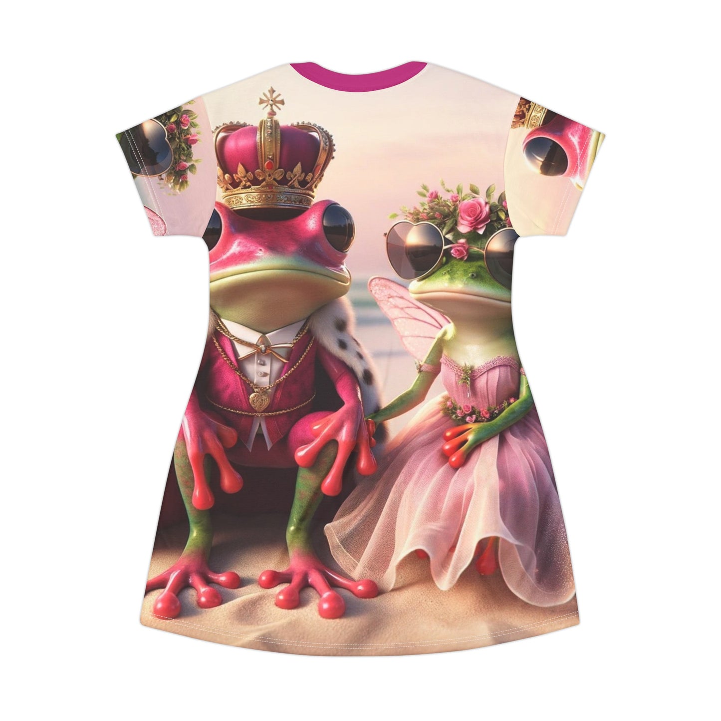 T-Shirt Dress | Pink Frog -Fairytale