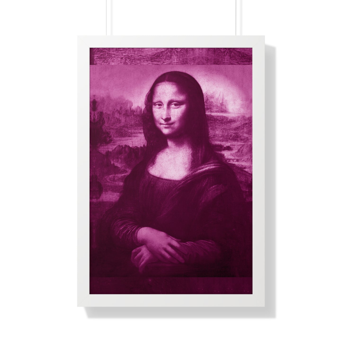 Pink Mona Lisa - Framed Vertical Poster