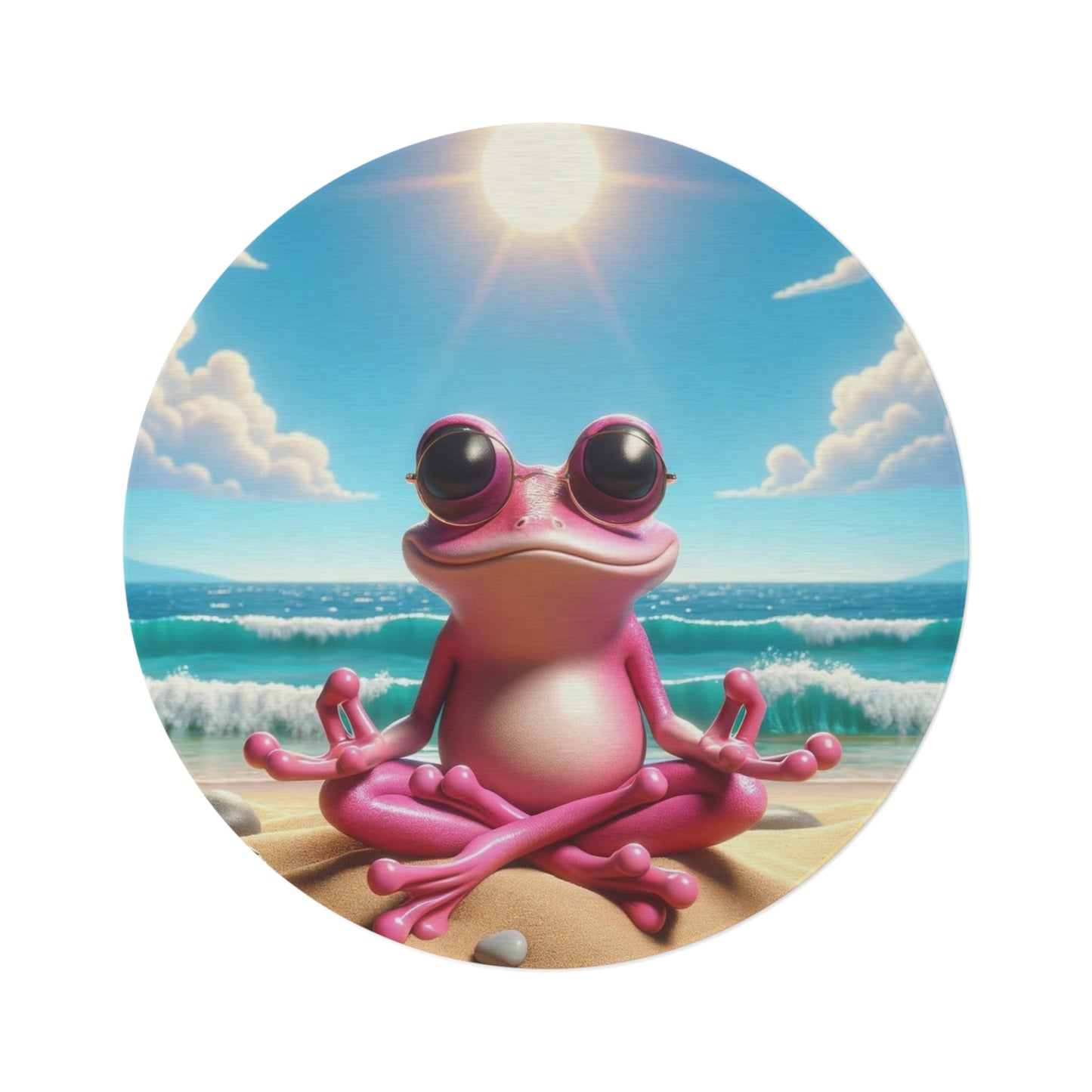 Pink Frog Round Rug - Inspire To Rise