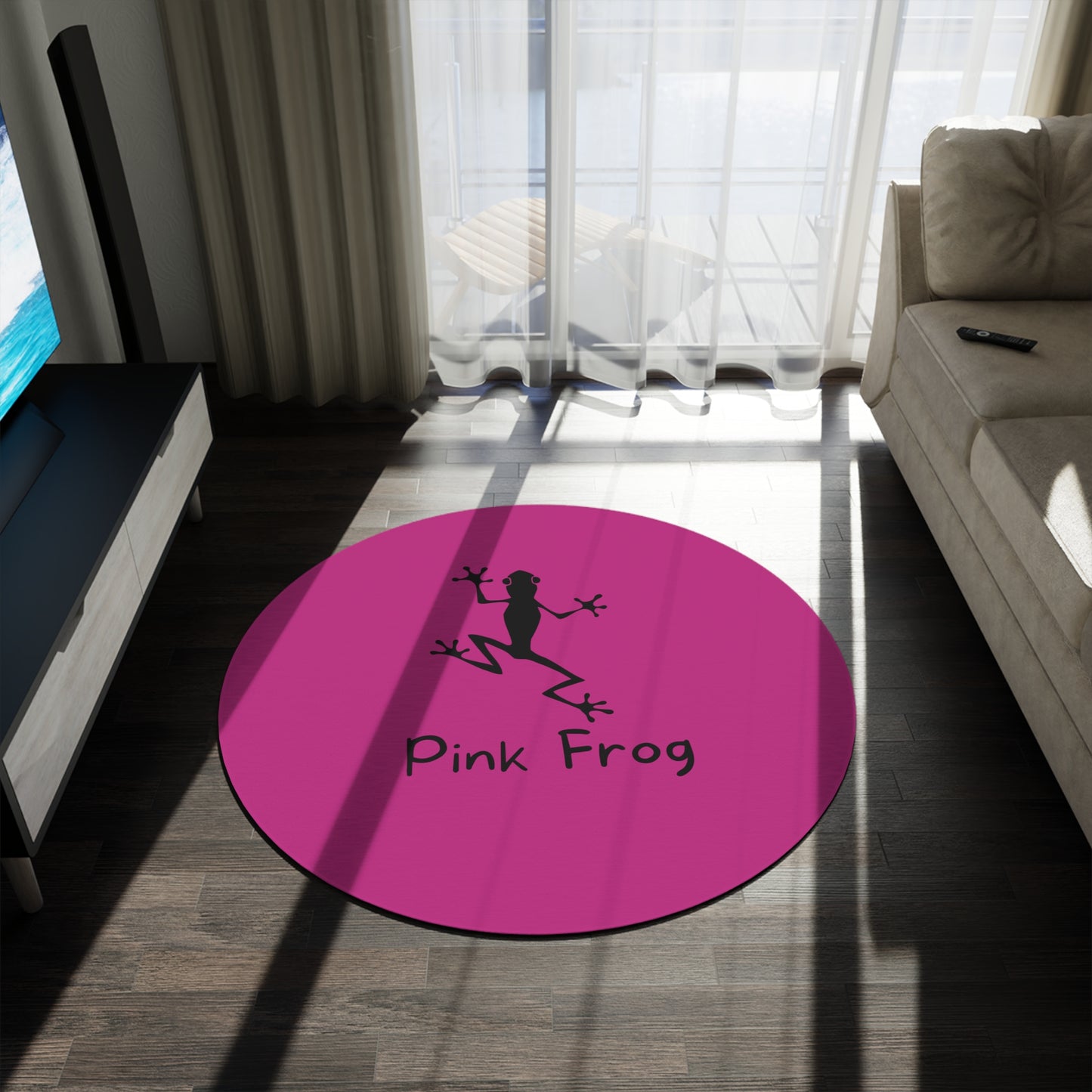 Pink Frog Round Rug - Interior Carpet