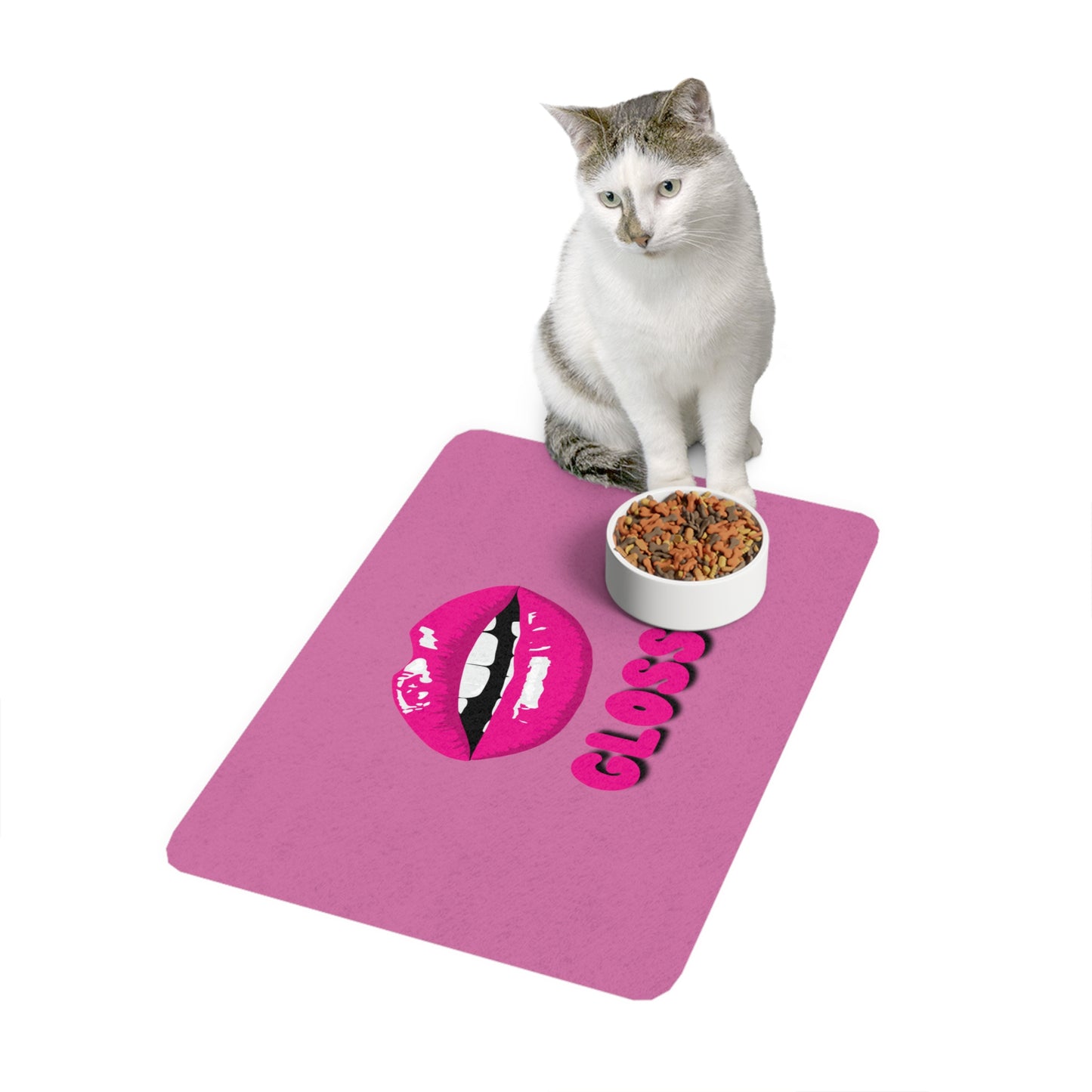 Pink Food Mat For Pets | Cats & Dogs