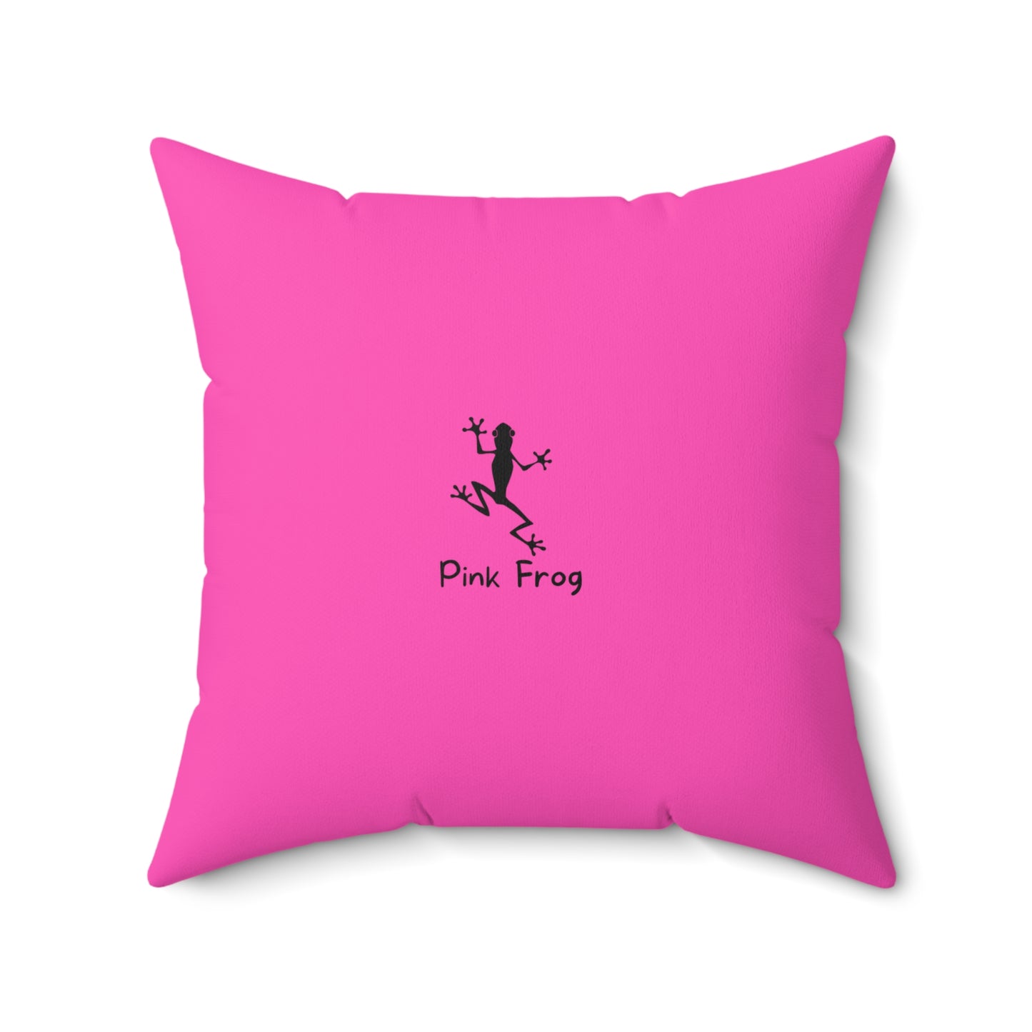 Pink Frog | Spun Polyester Square Pillow - Cross Art