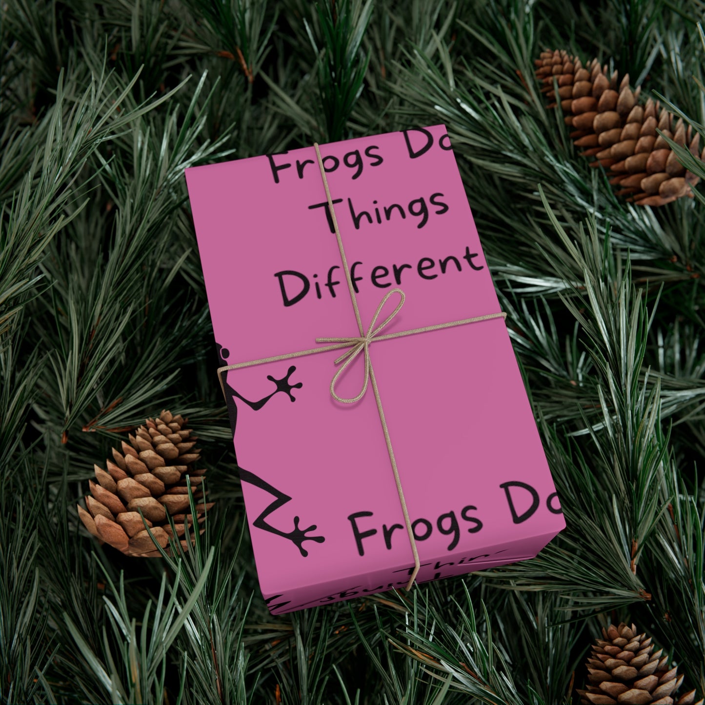 Gift Wrap Papers - Pink Frog