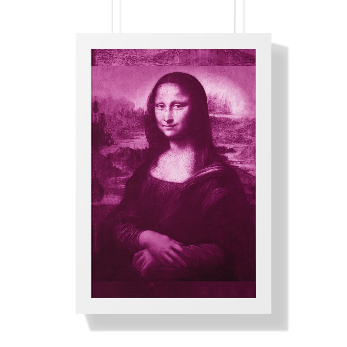 Pink Mona Lisa - Framed Vertical Poster