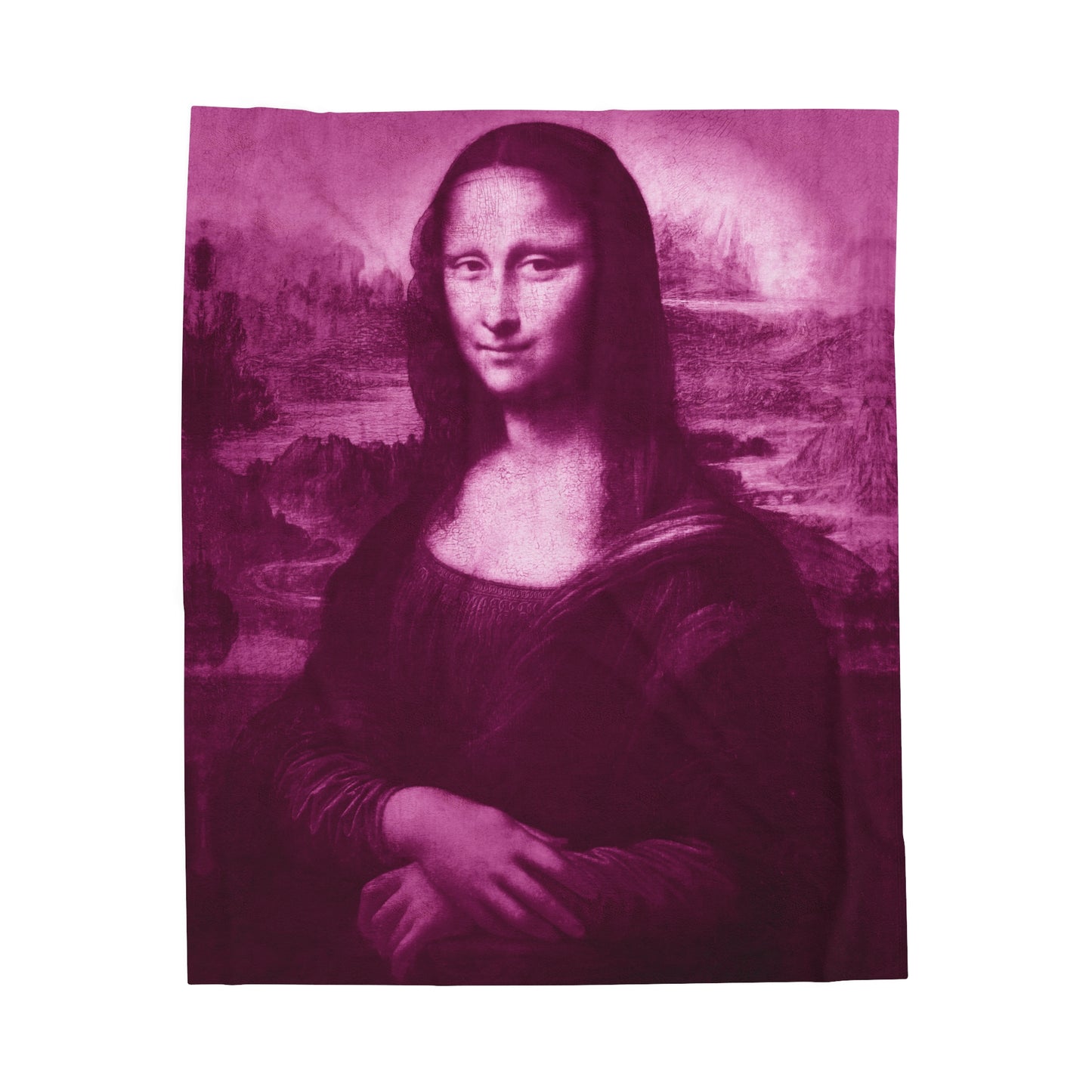 Luxurious Pink Mona Lisa Velveteen Plush Blanket