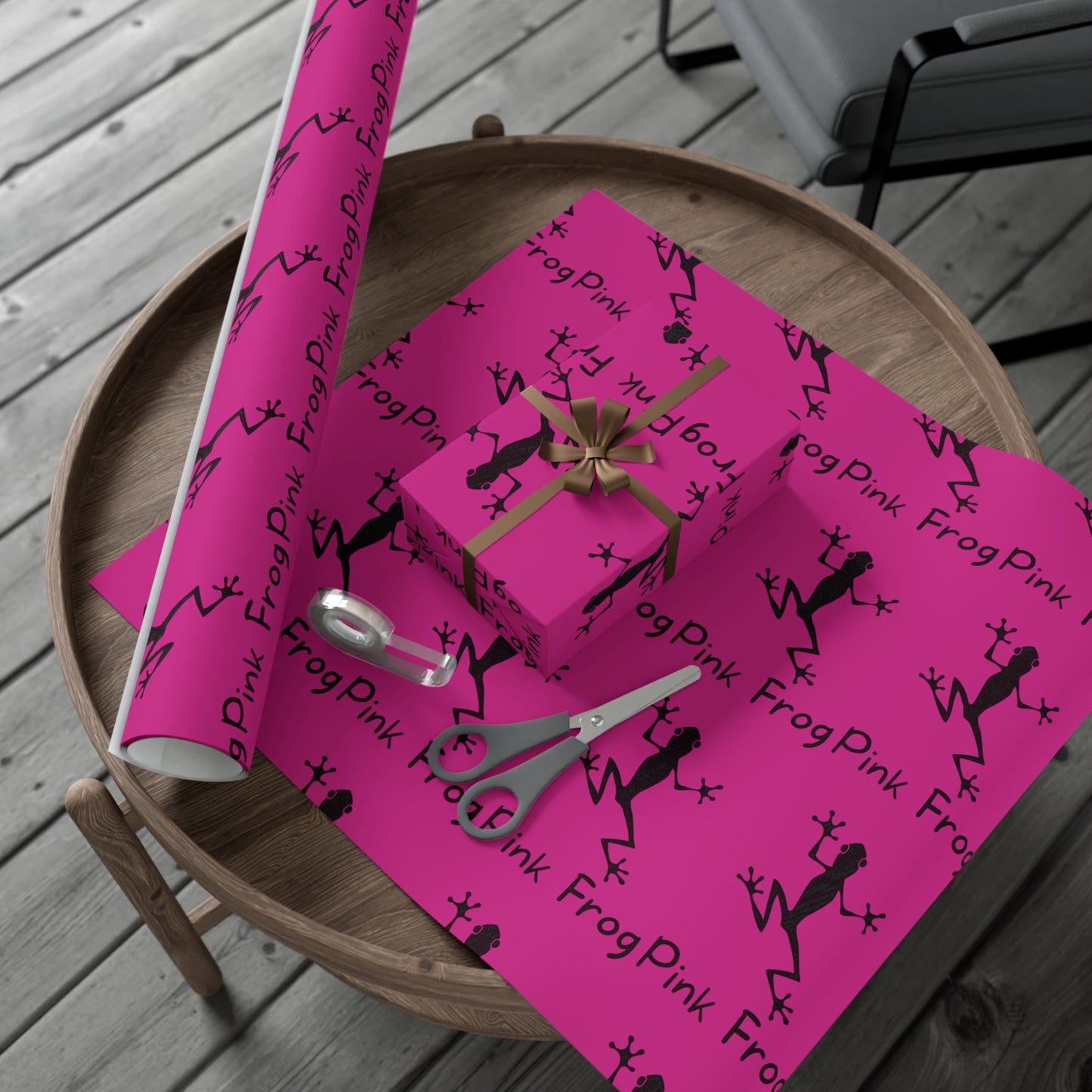 Gift Wrap Papers - Pink Frog