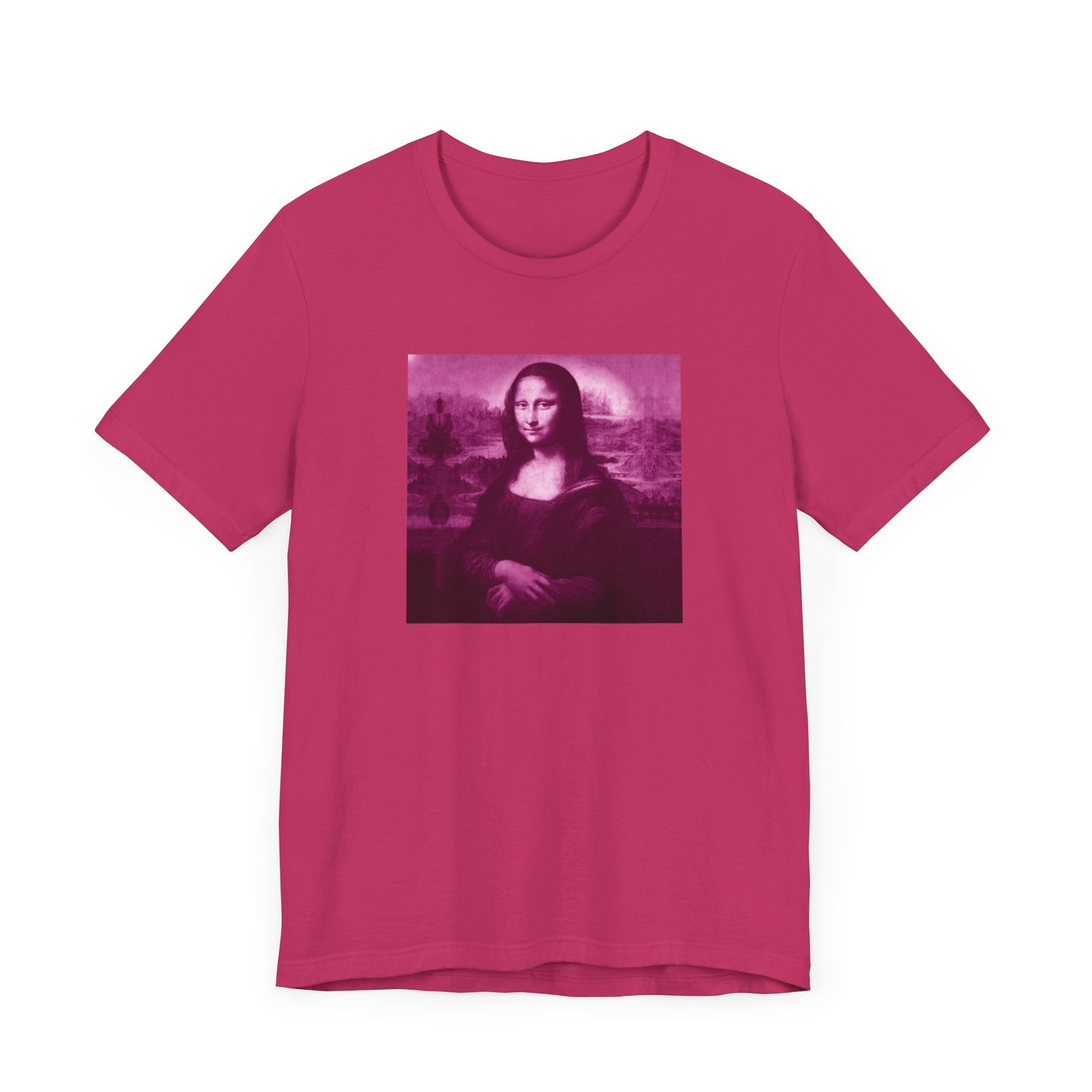 Pink Mona Lisa Unisex Jersey Short Sleeve Tee