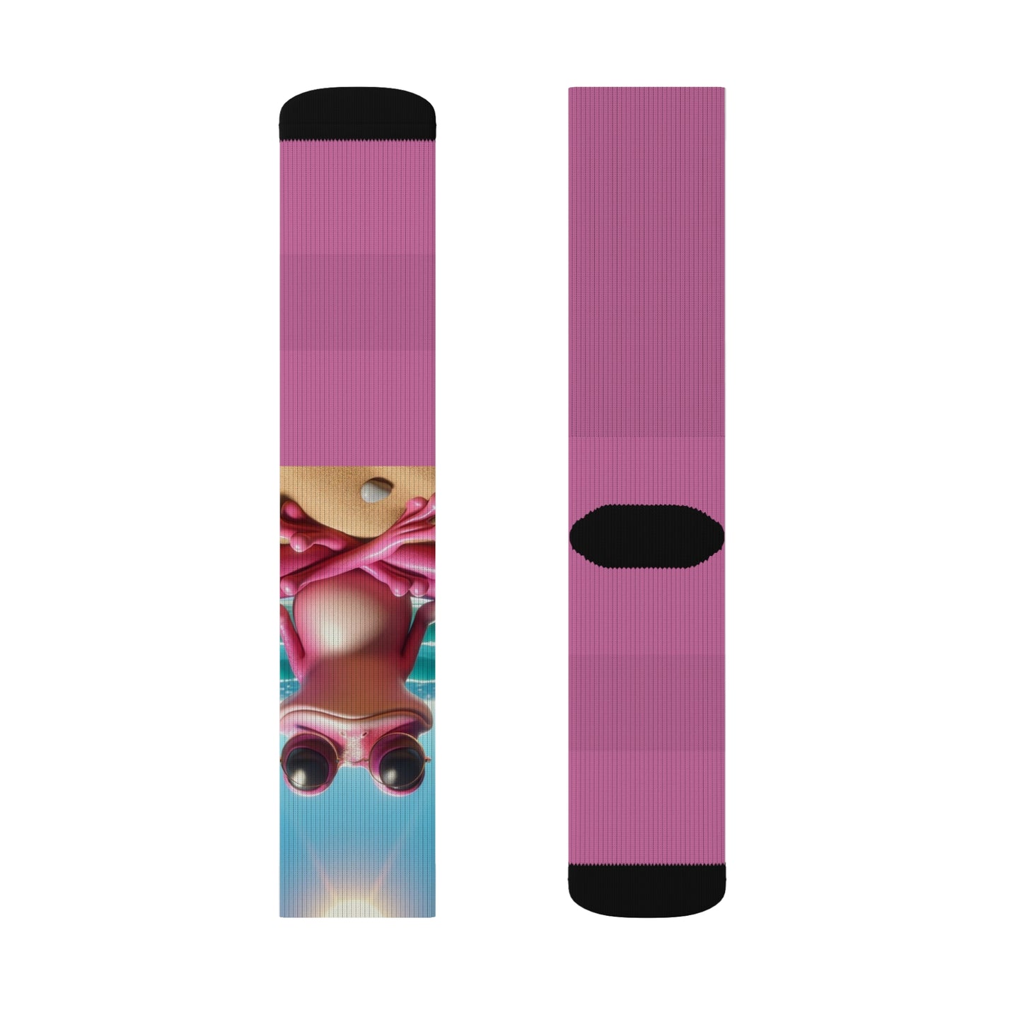 Pink Frog Socks - Stepping Out In Style