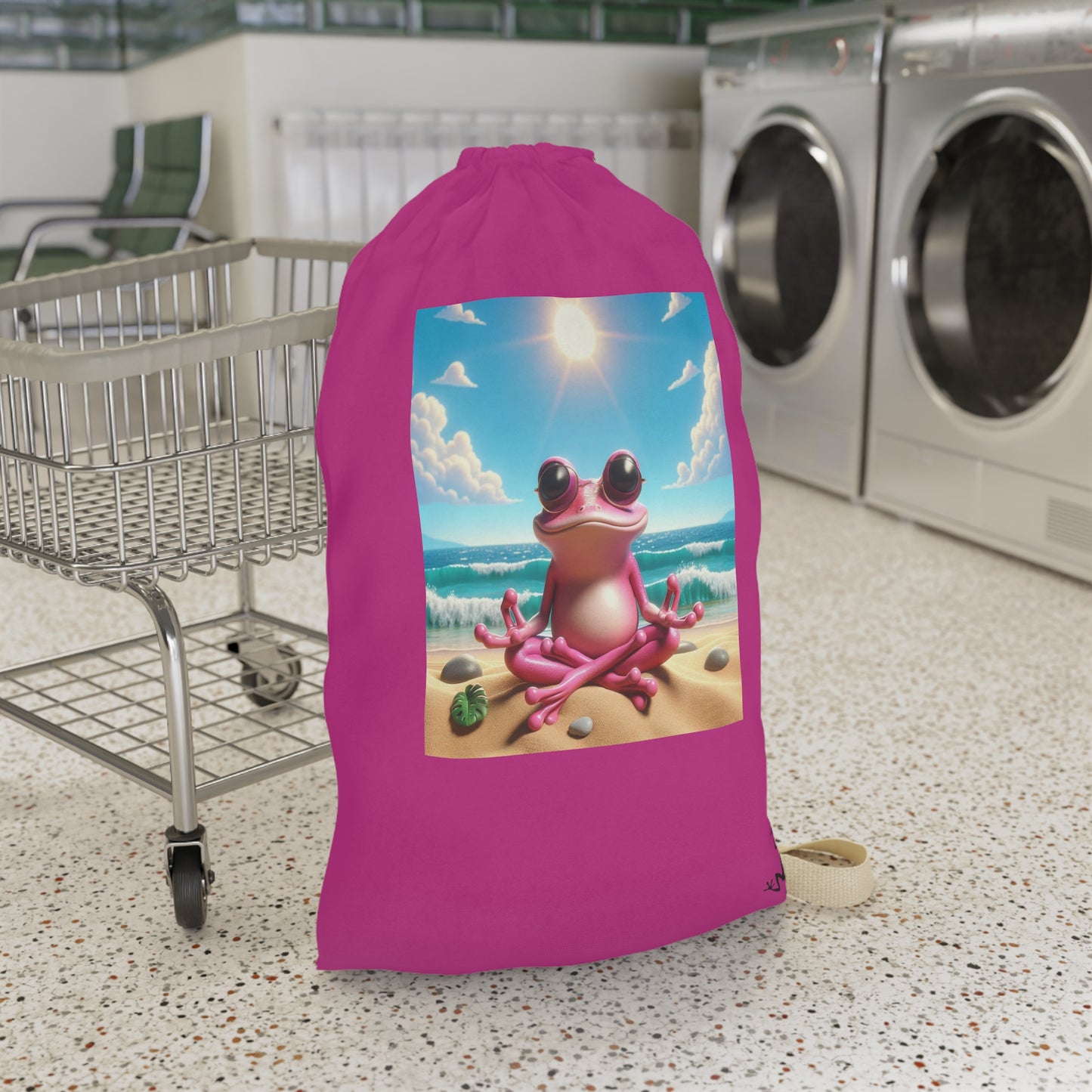 Laundry Bags | Pink Bag - Frog