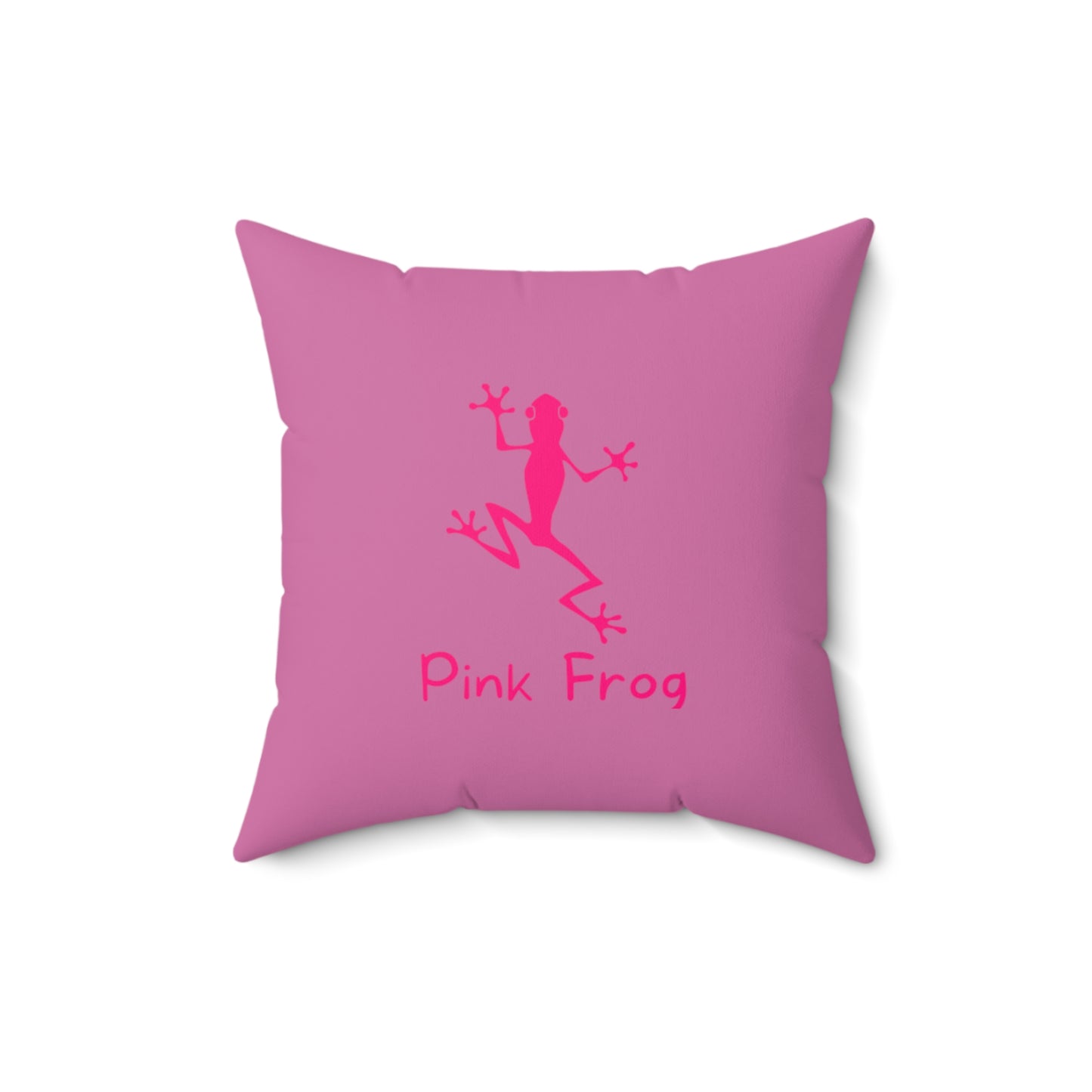 Pink Frog | Spun Polyester Square Pillow