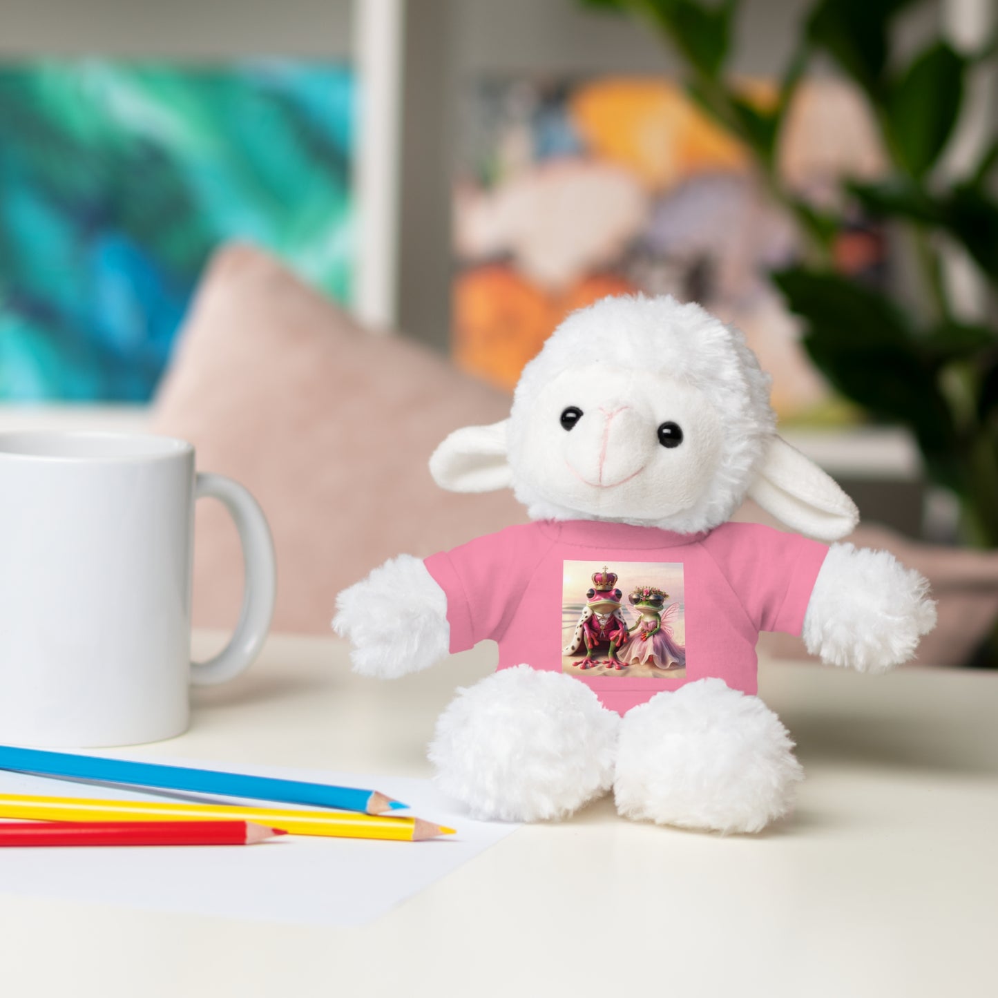 Stuffed Animals with Tee | Pink Frog