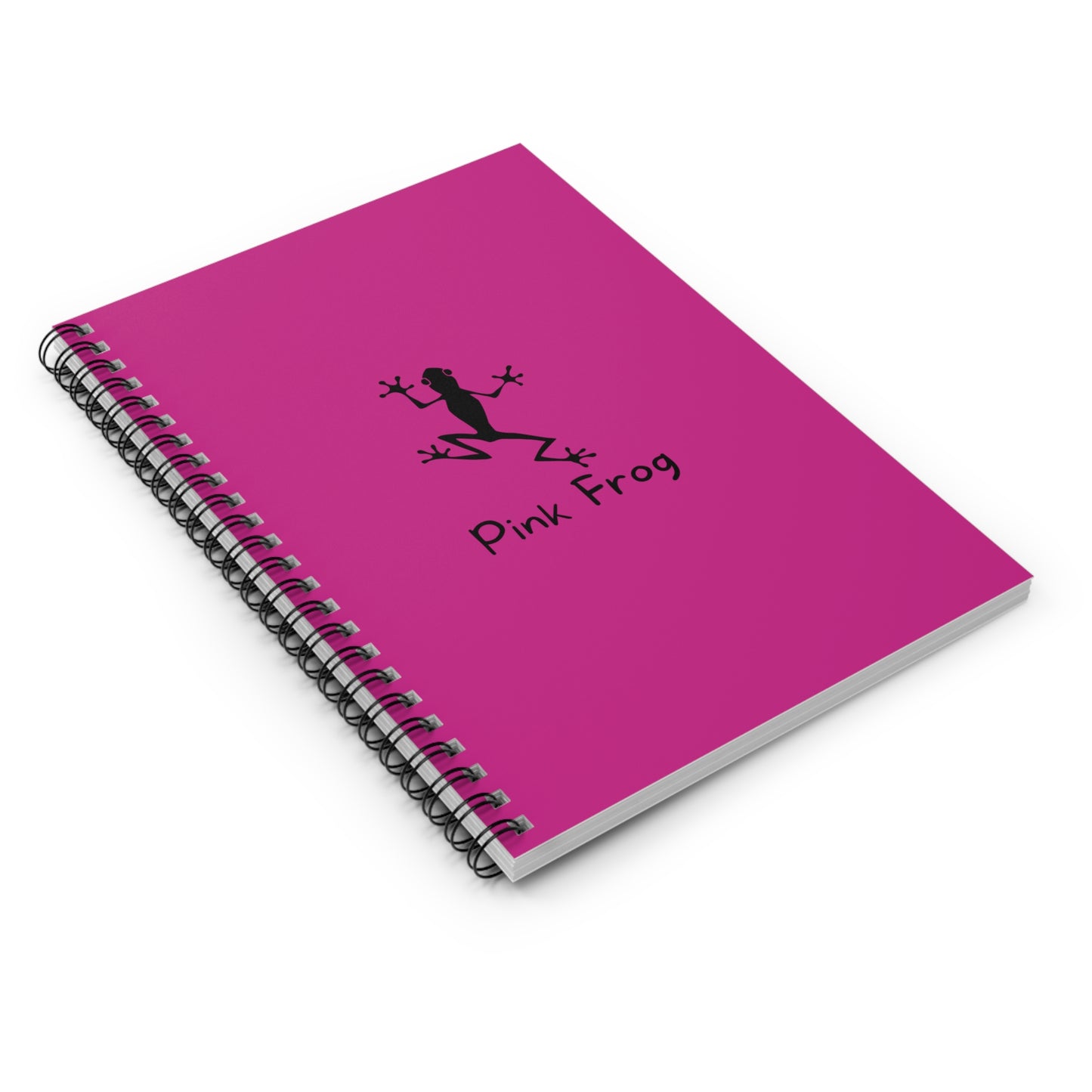 Pink Frog Spiral Notebook - Ruled Lines