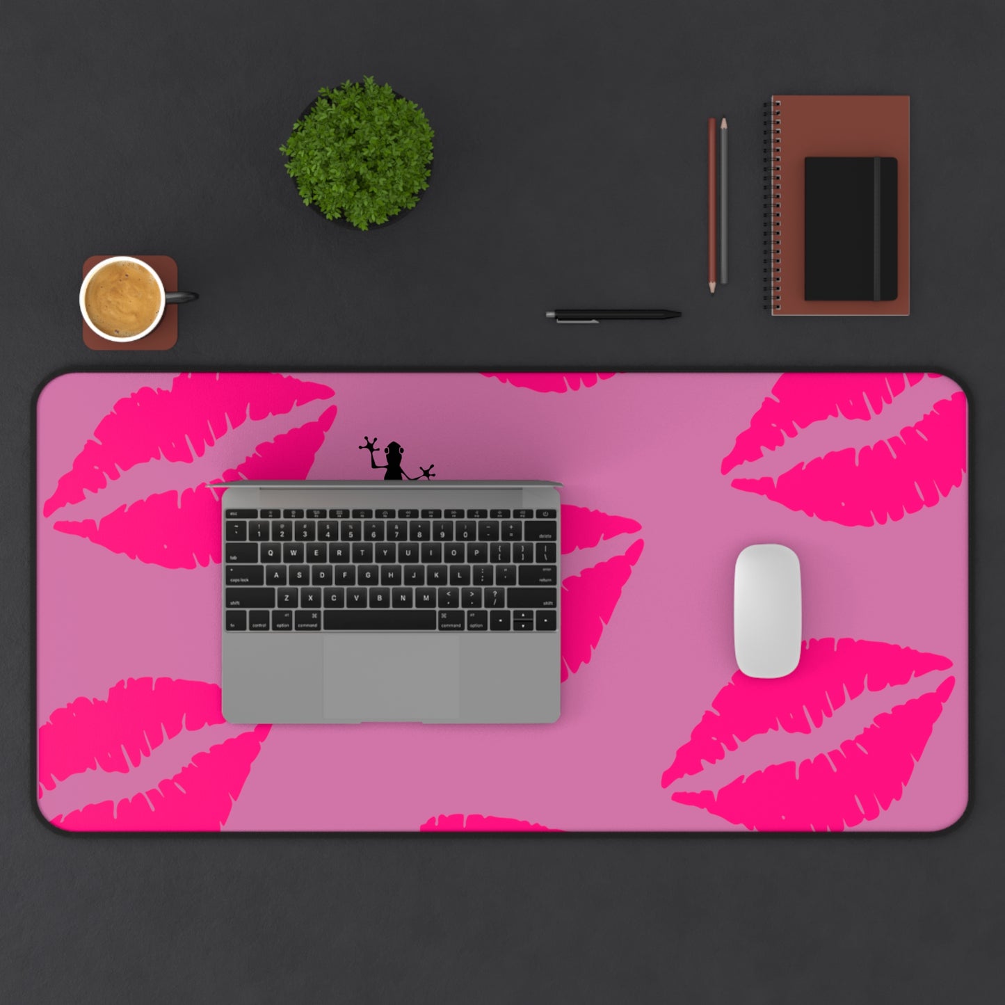 Desk Mat For Computer Mouse | Pink Frog