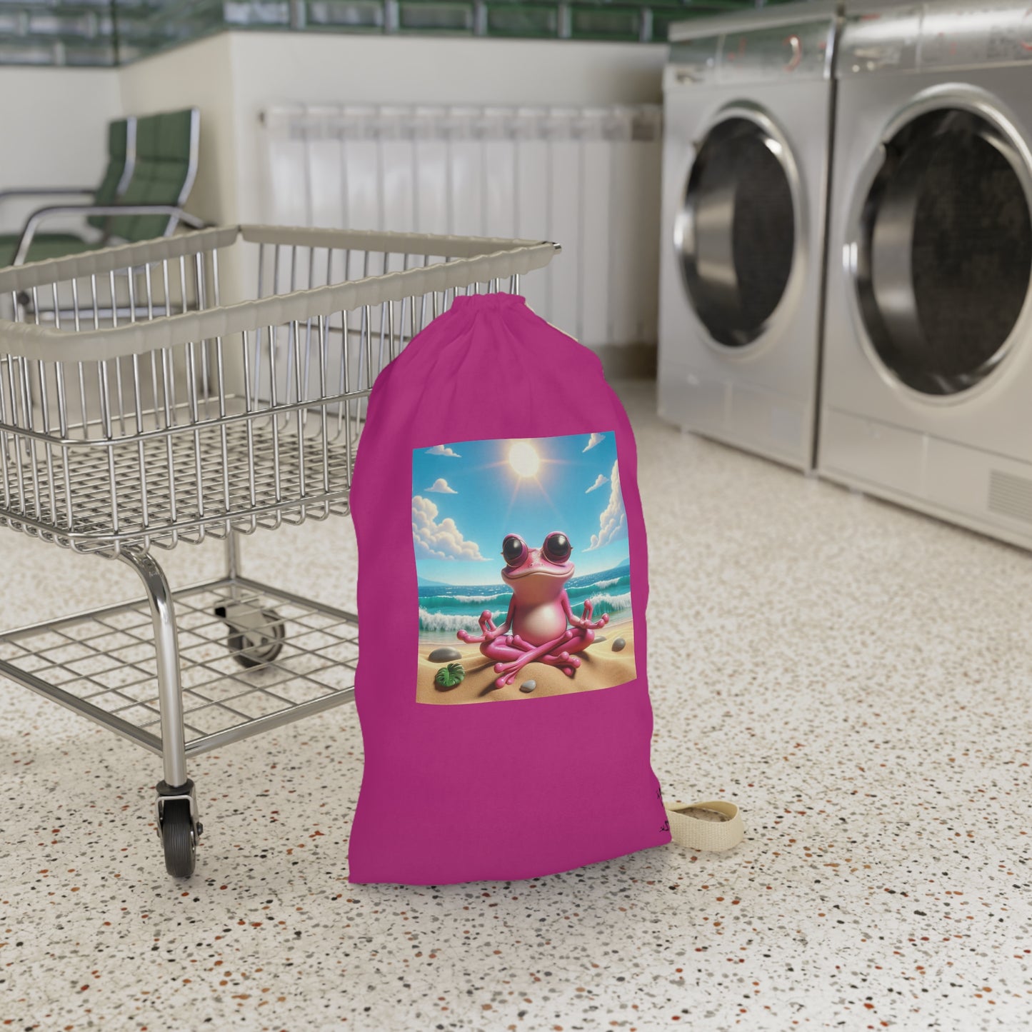 Laundry Bags | Pink Bag - Frog