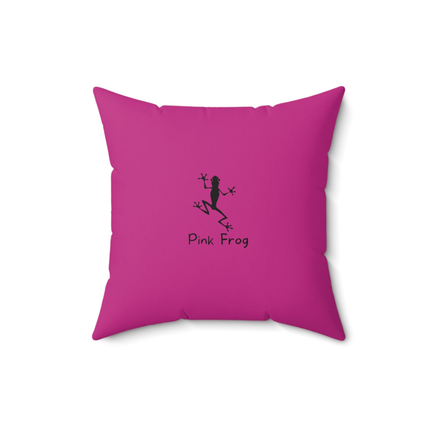 Pink Frog | Spun Polyester Square Pillow - Mona Lisa