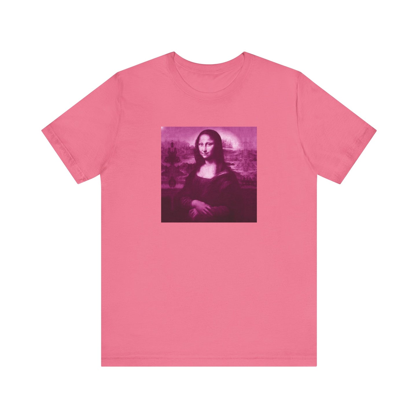 Pink Mona Lisa Unisex Jersey Short Sleeve Tee