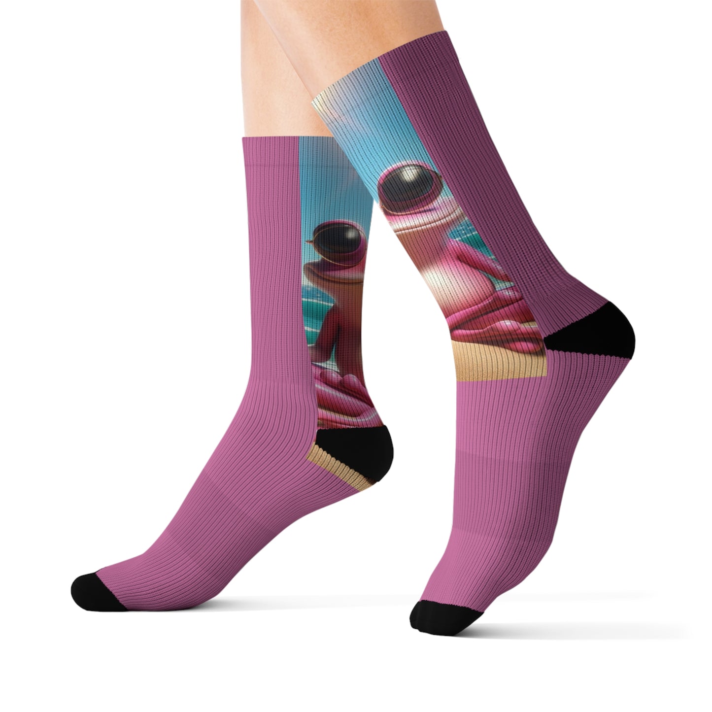 Pink Frog Socks - Stepping Out In Style