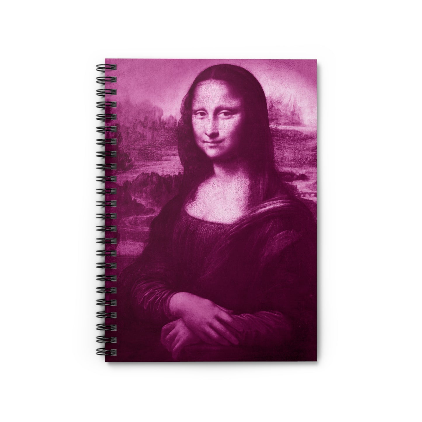 Pink Mona Lisa Spiral Notebook - Ruled Lines