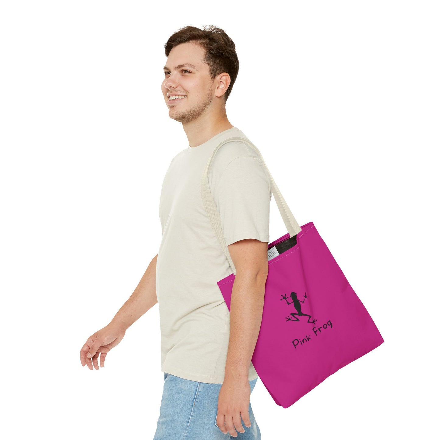 Pink Frog Tote Bag - Bags For Shopping