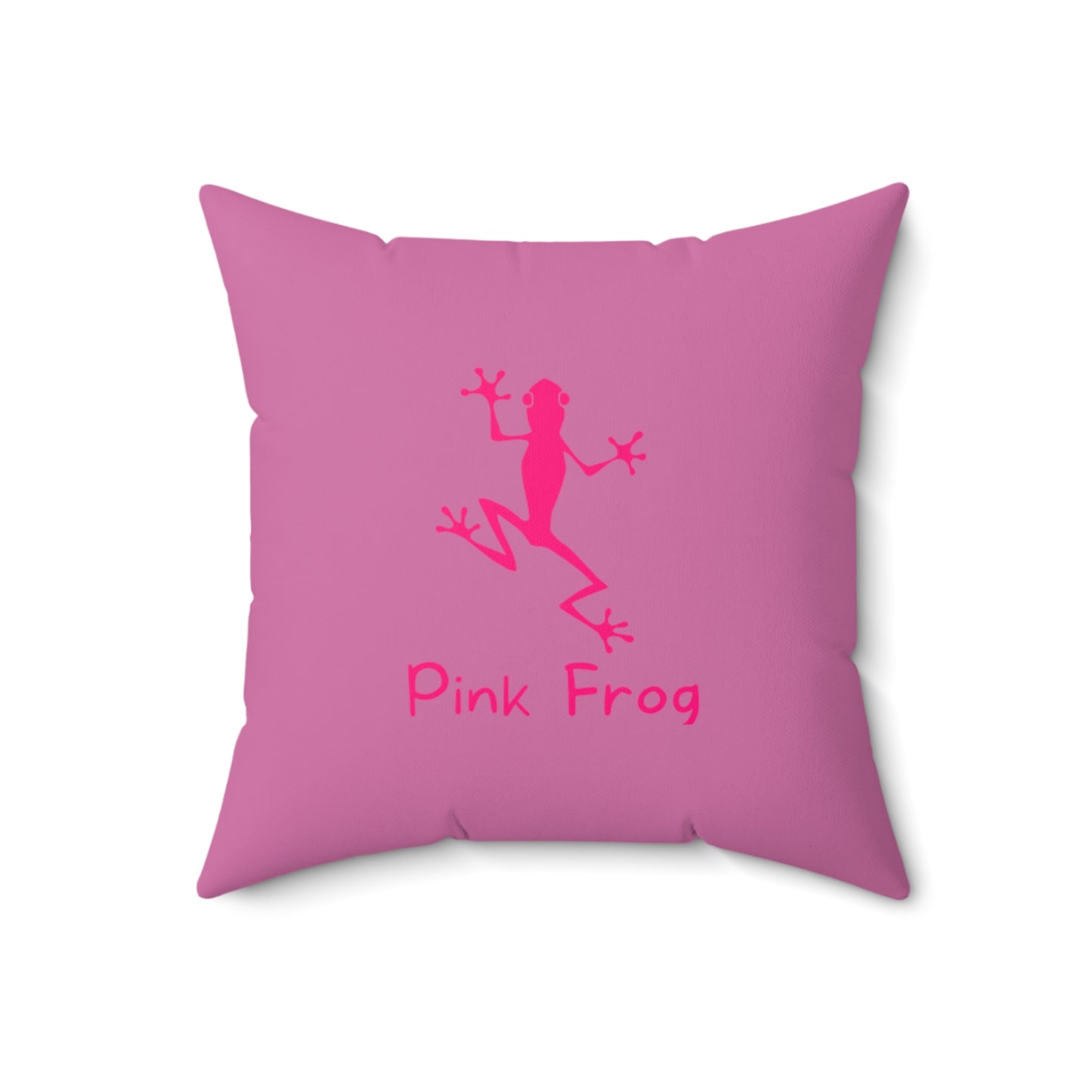 Pink Frog | Spun Polyester Square Pillow