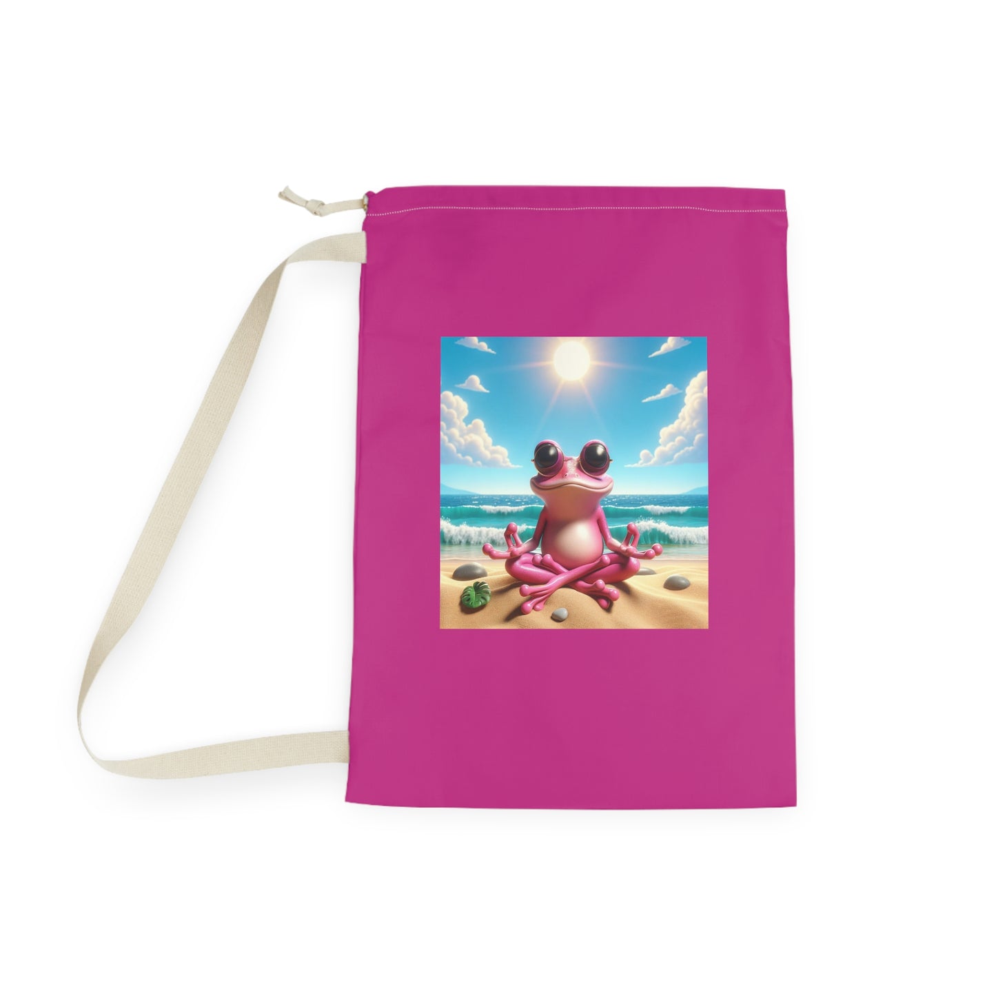 Laundry Bags | Pink Bag - Frog