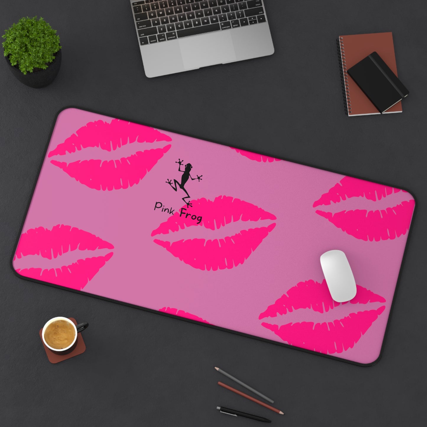 Desk Mat For Computer Mouse | Pink Frog