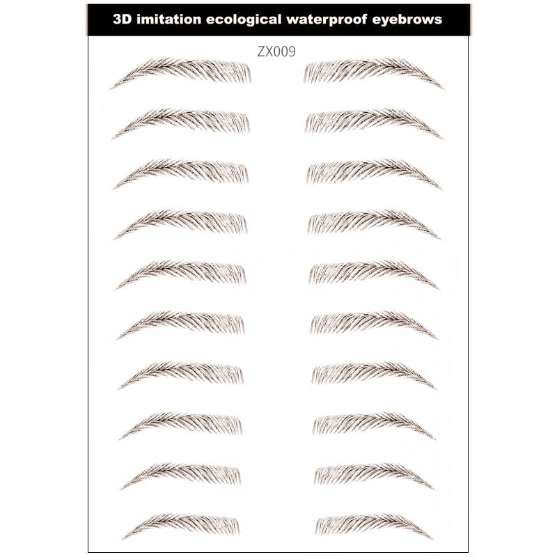 Simple Thick Eyebrows Stickers | Eco-friendly | Natural Look