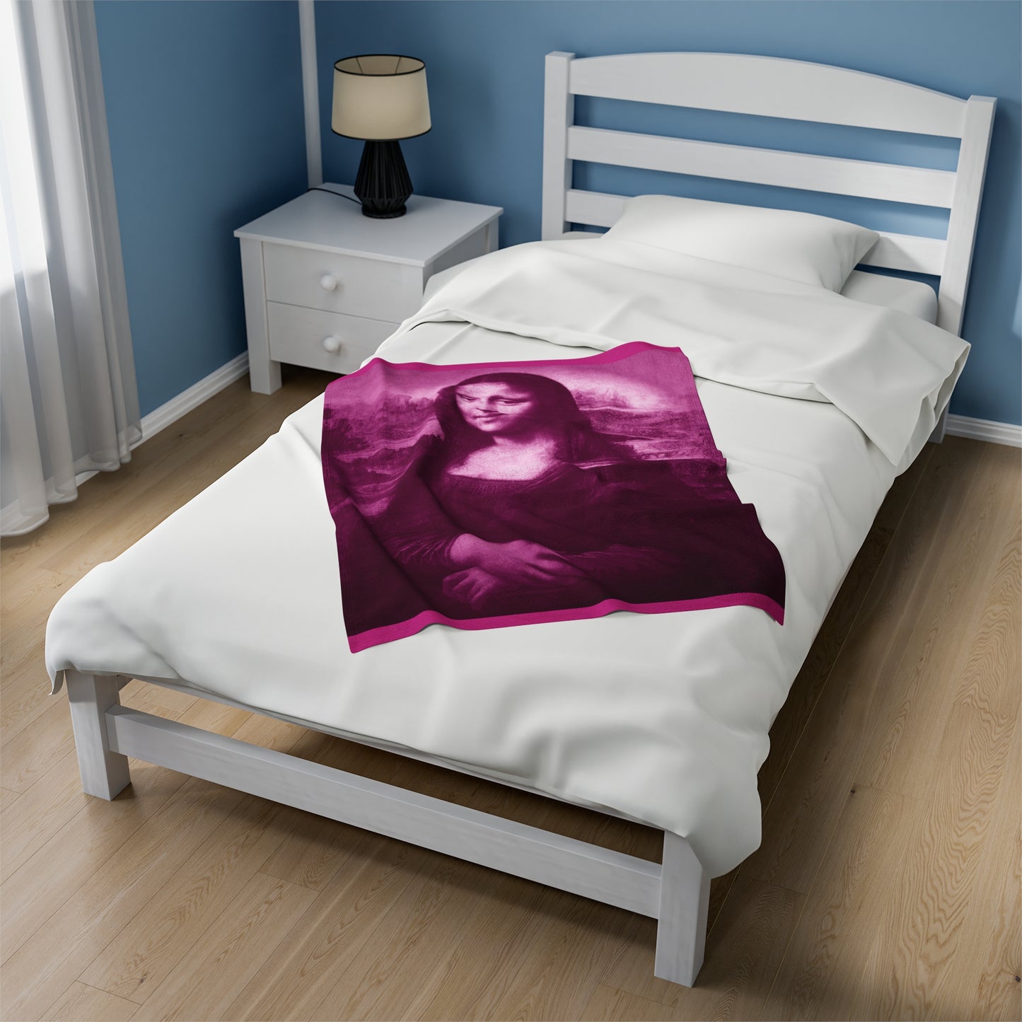 Luxurious Pink Mona Lisa Velveteen Plush Blanket