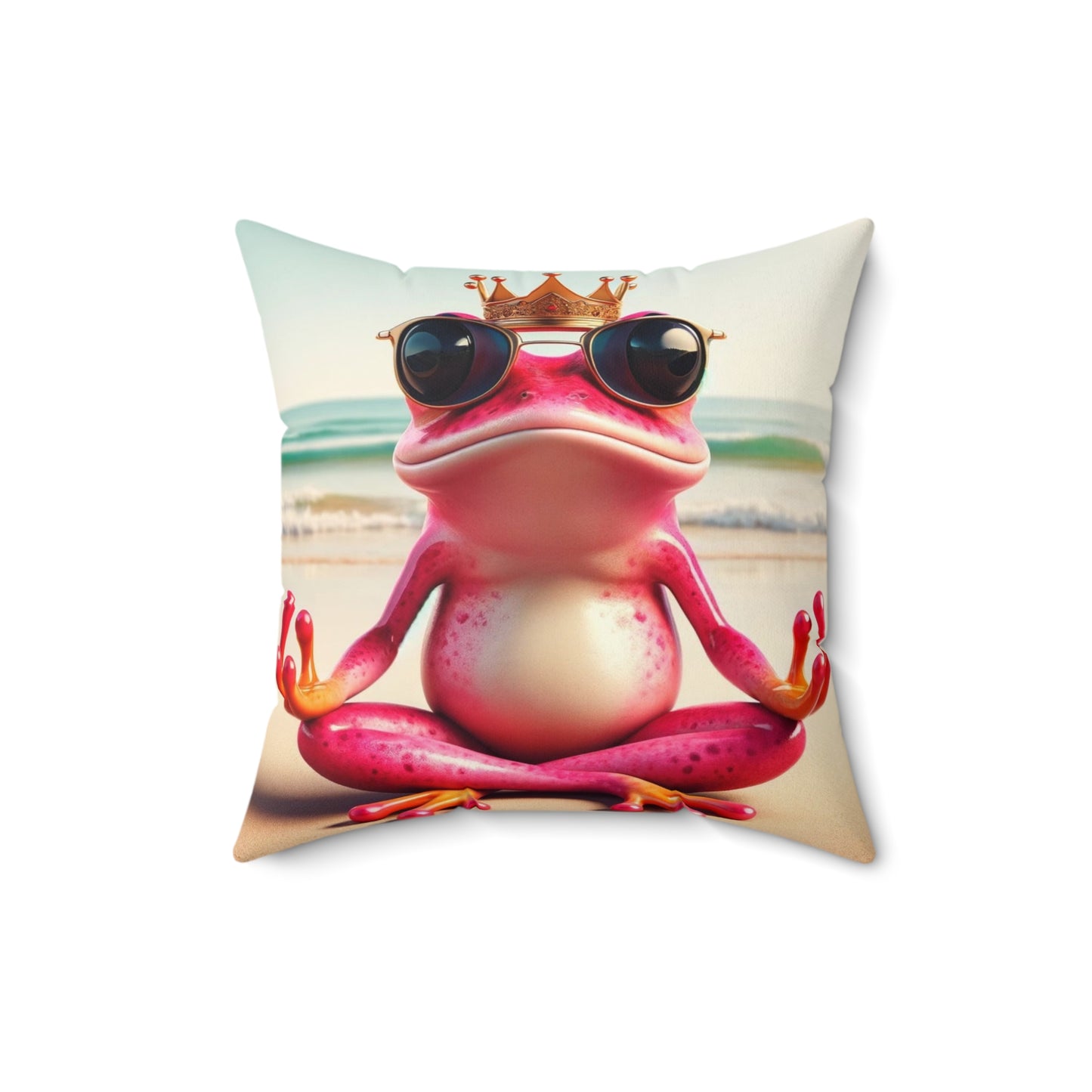 Pink Frog | Spun Polyester Square Pillow - King