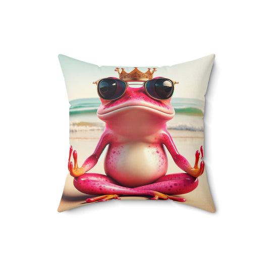 Pink Frog | Spun Polyester Square Pillow - King