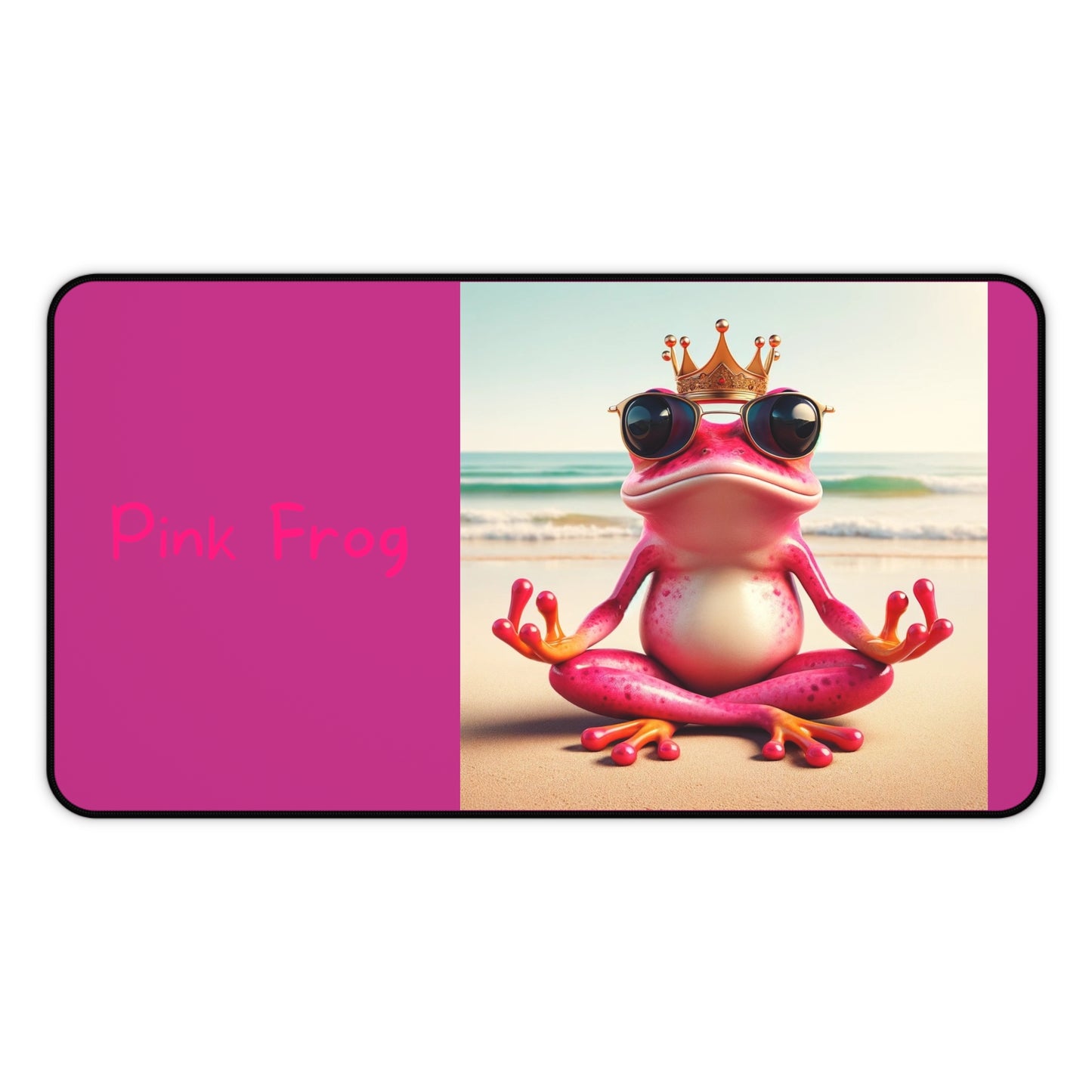 Pink Frog Desk Mat For Computer | Mouse Tracking Pad