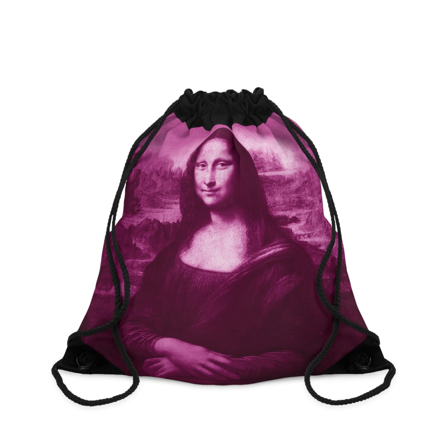 Drawstring Bag | Pink Frog - Mona Lisa