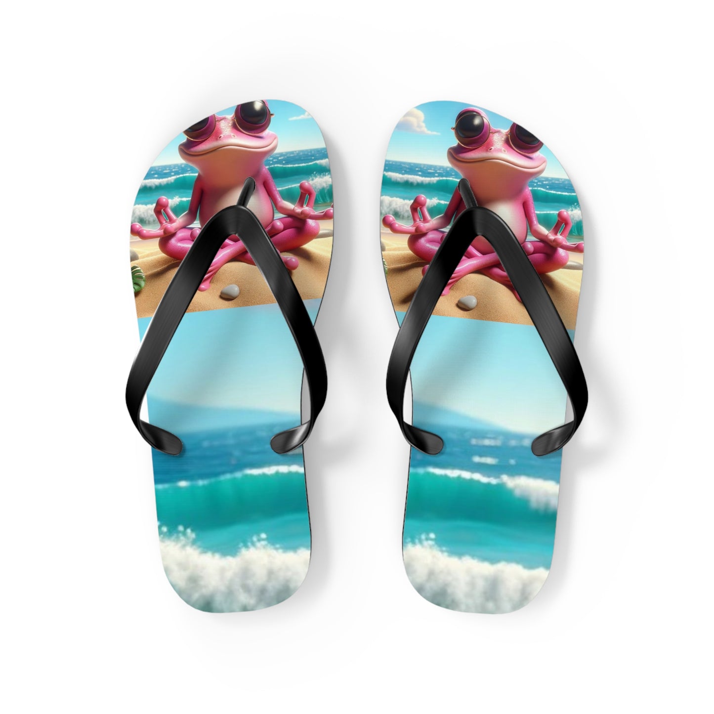 Pink Frog Flip Flops - Summer Fun