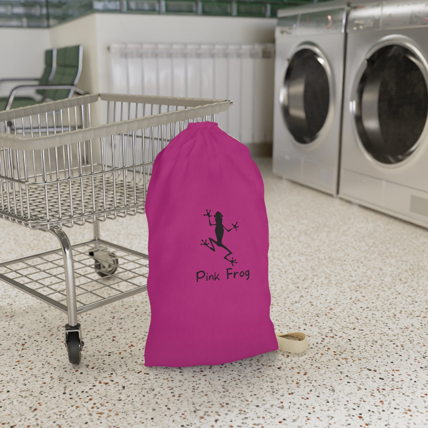 Laundry Bags | Pink Bag - Frog