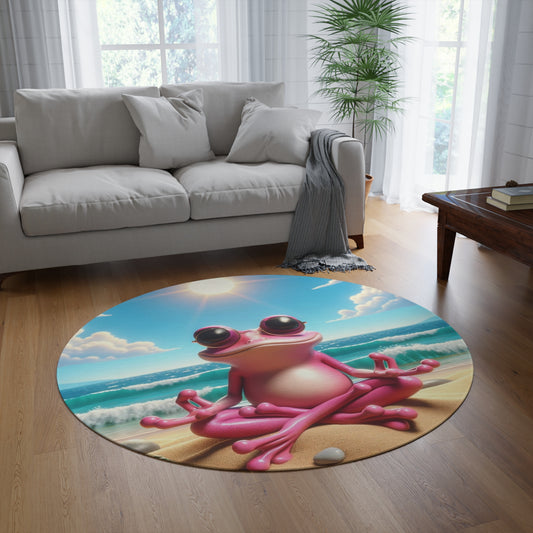 Pink Frog Round Rug - Inspire To Rise