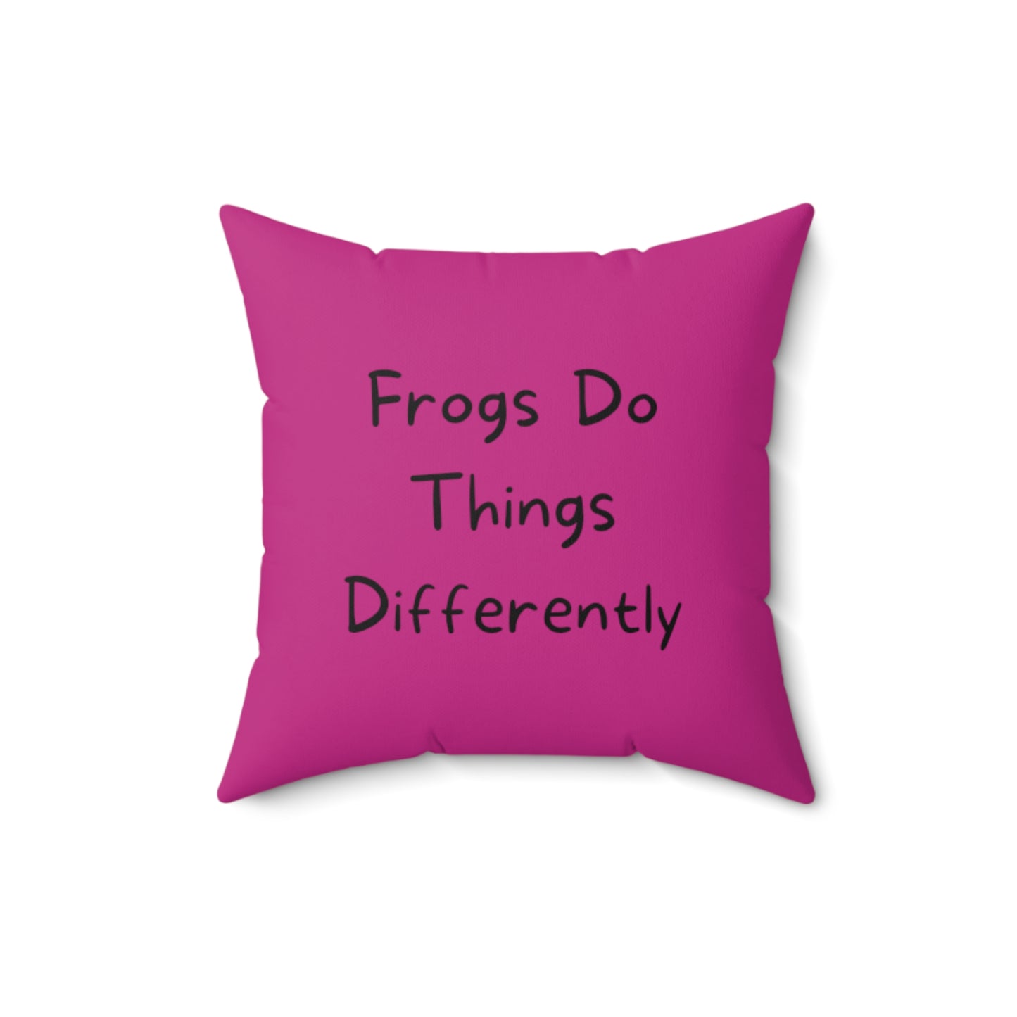 Pink Frog | Spun Polyester Square Pillow