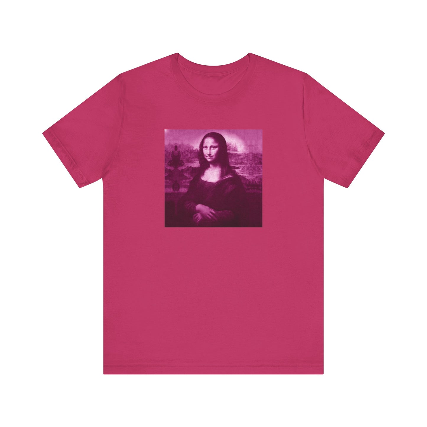 Pink Mona Lisa Unisex Jersey Short Sleeve Tee