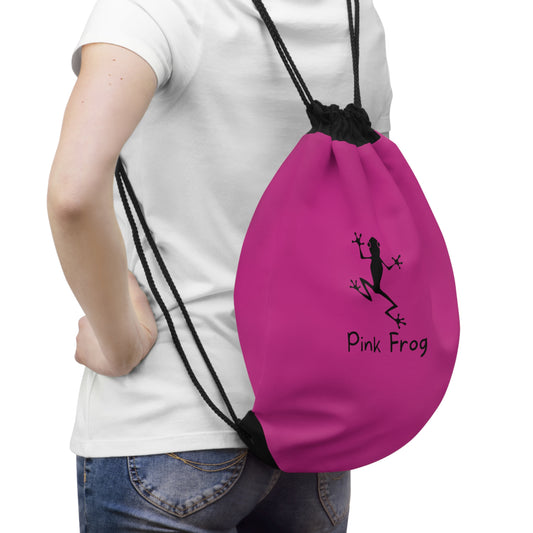 Drawstring Bag | Pink Frog