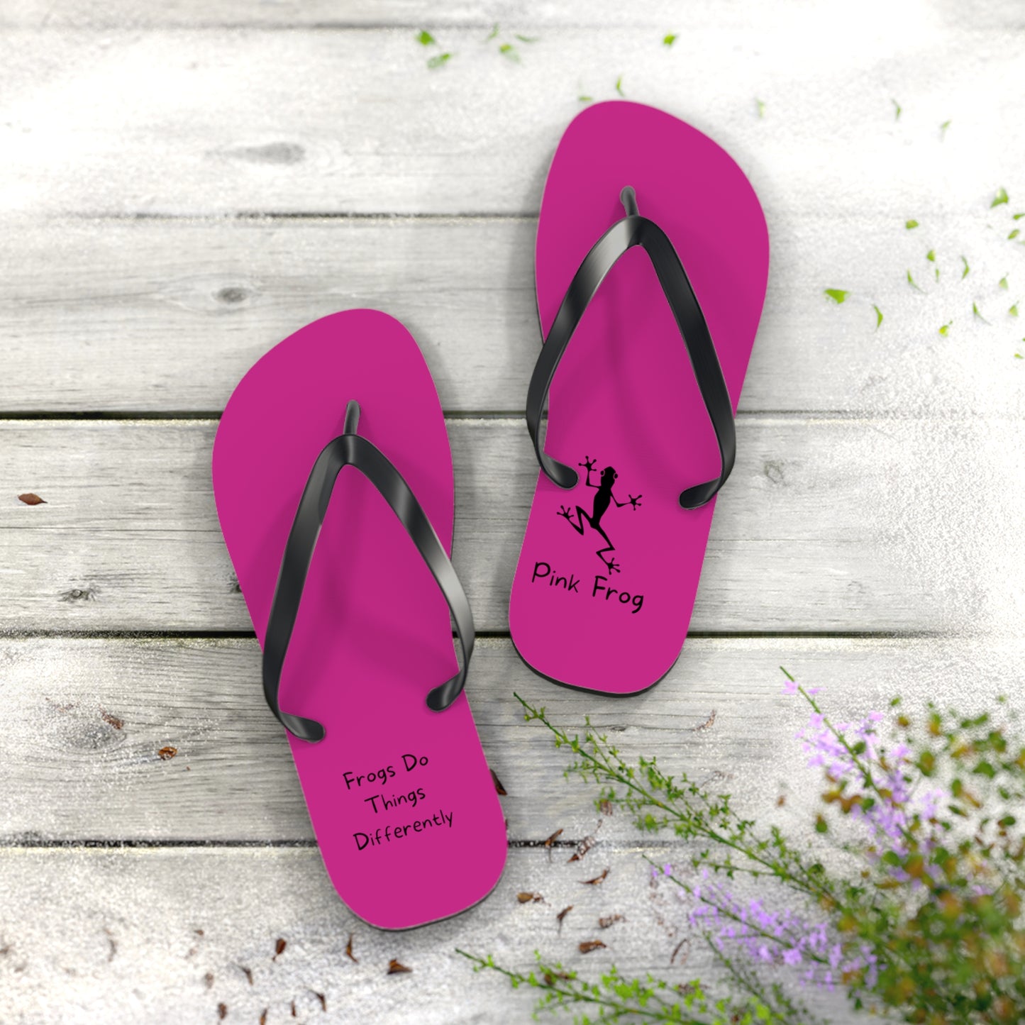 Pink Frog Flip Flops - Summer Fashions