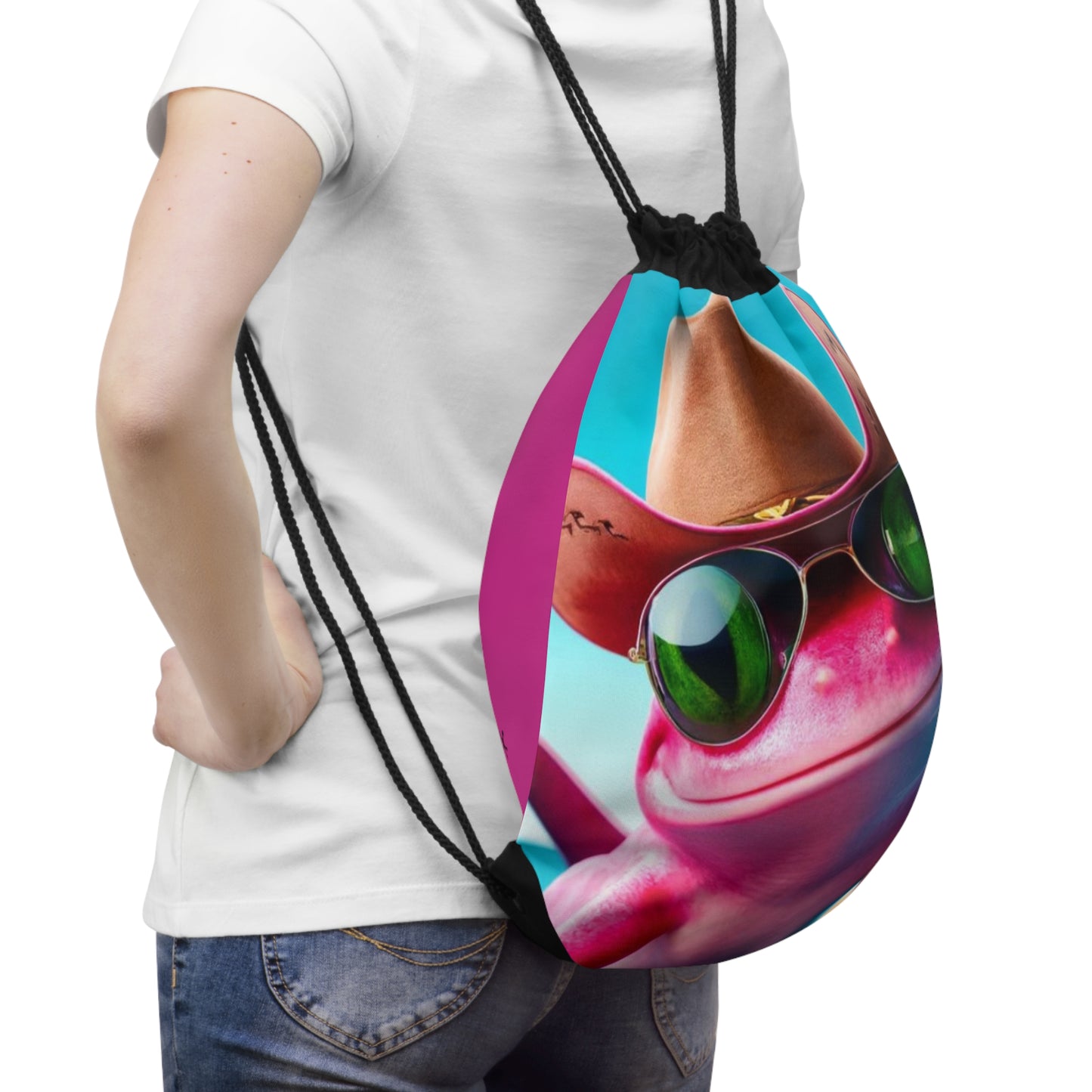 Drawstring Bag | Pink Frog - Cool Shades