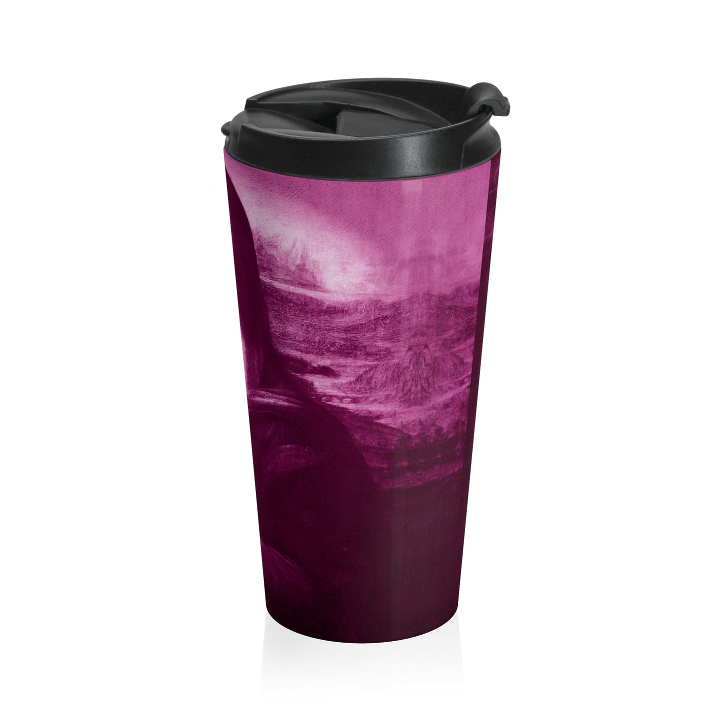 Pink Mona Lisa - Stainless Steel Travel Mug