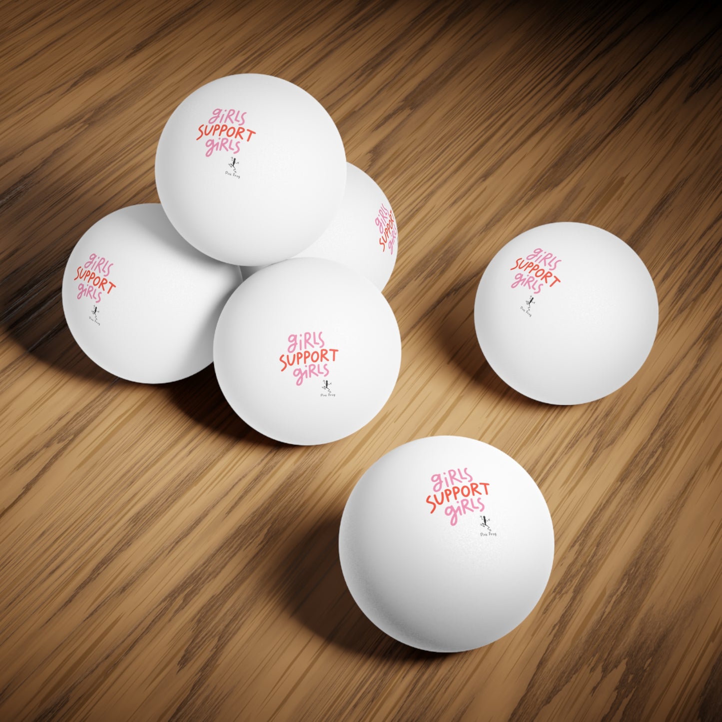 Ping Pong Balls | (6 pcs) - Pink Frog