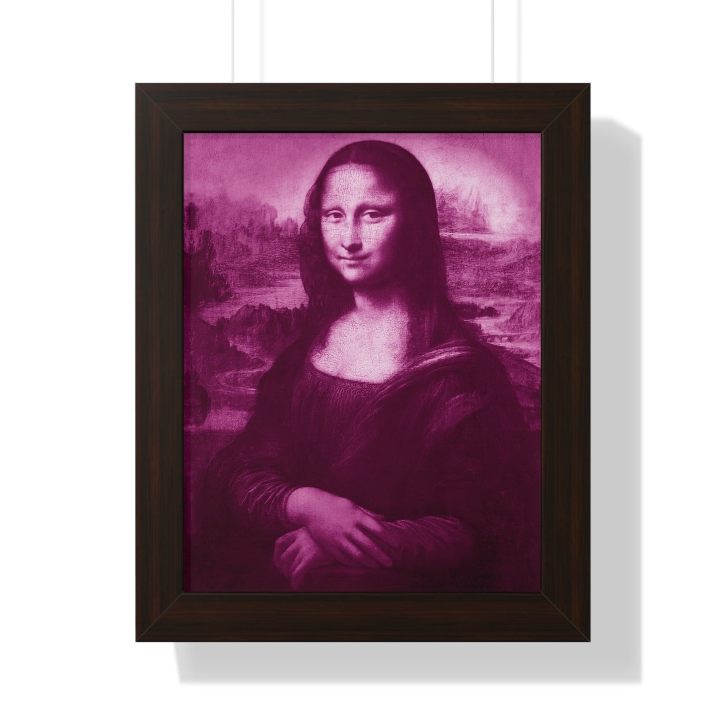 Pink Mona Lisa - Framed Vertical Poster